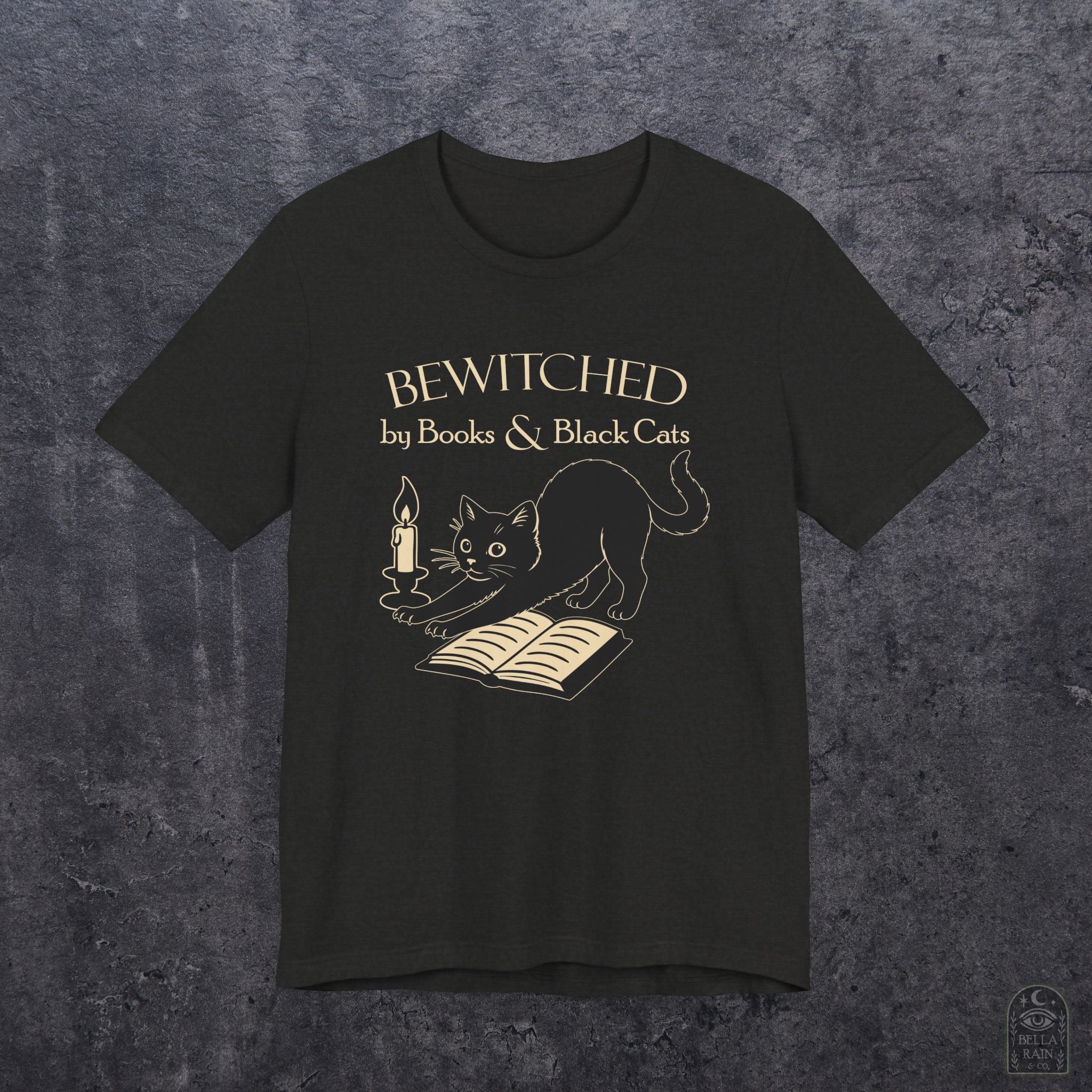 Bewitched by Books & Black Cats PREMIUM T-Shirt