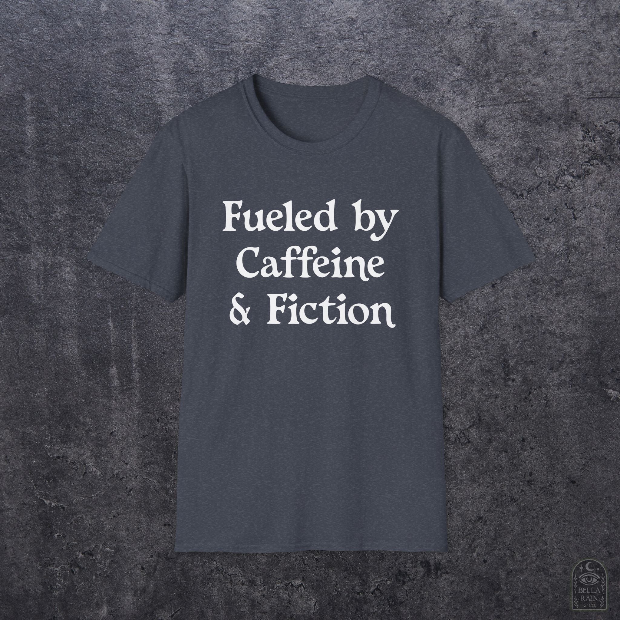 Fueled by Caffeine & Fiction Unisex Softstyle T-Shirt