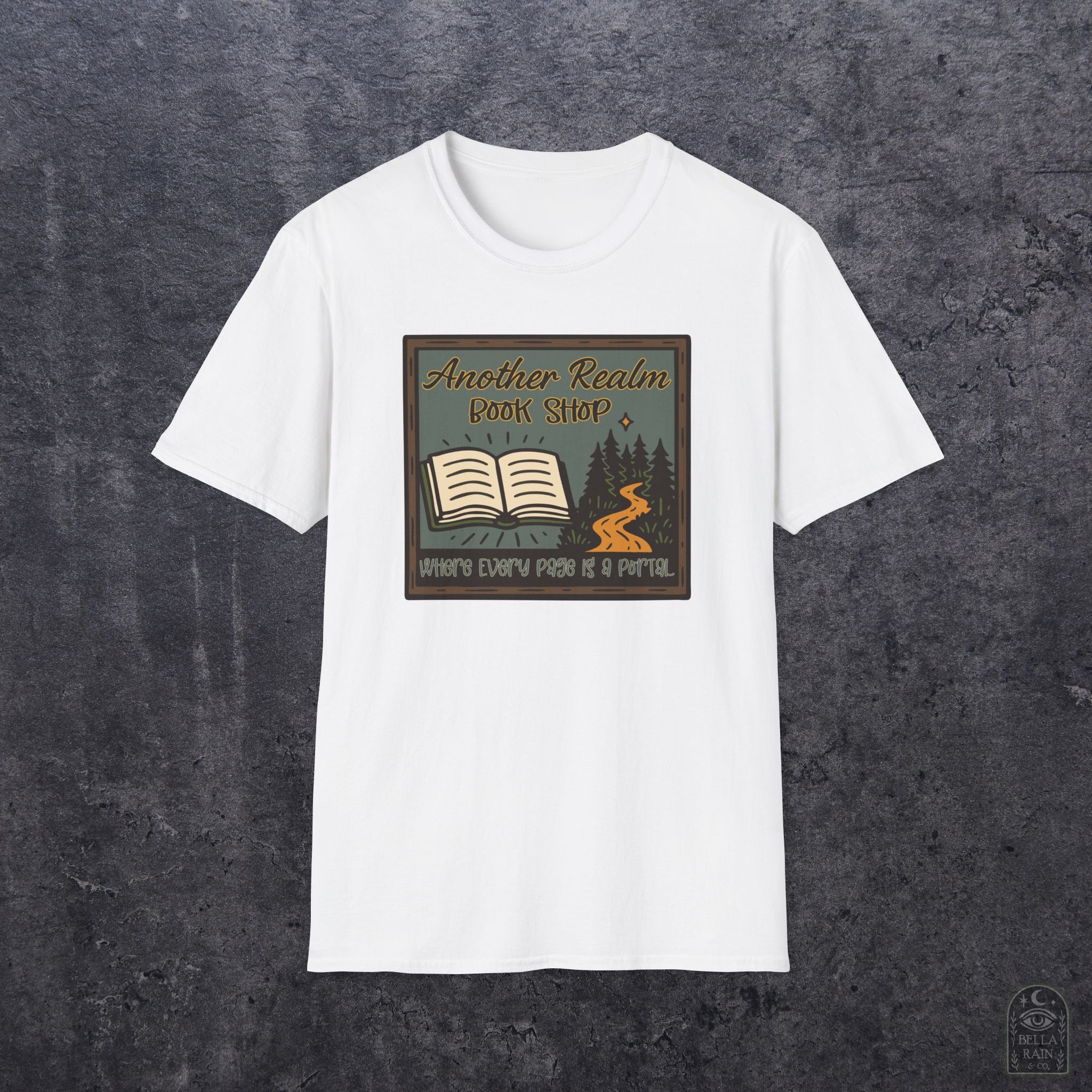 Another Realm Book Shop Unisex Softstyle T-Shirt