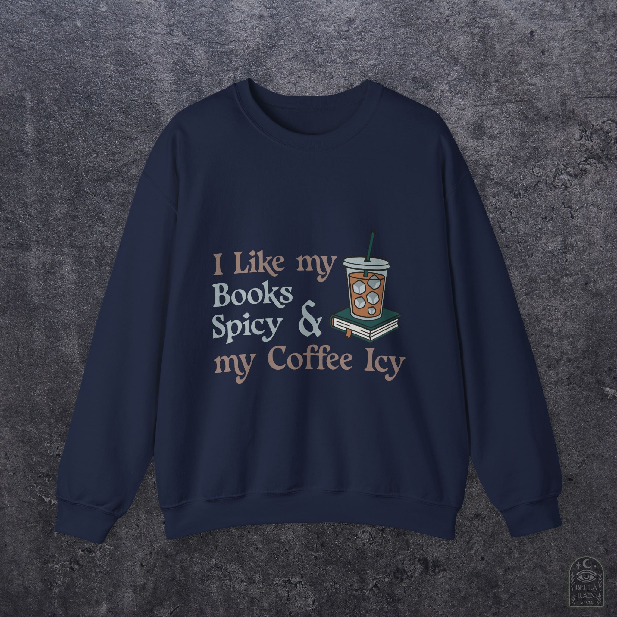 Spicy Books & Icy Coffee Crewneck Sweatshirt