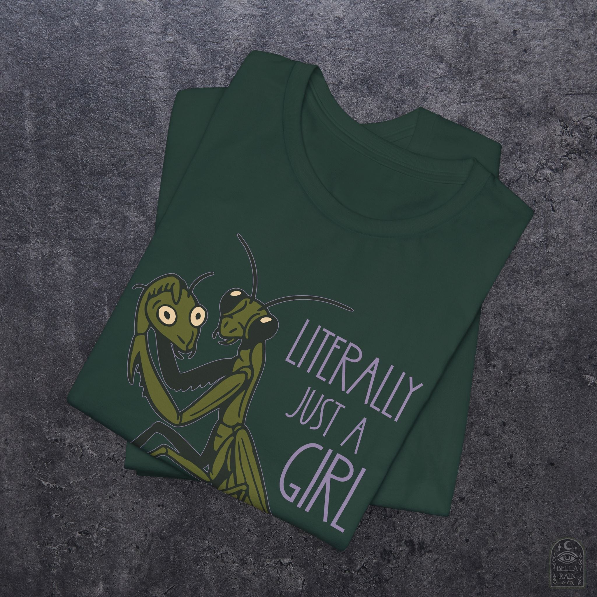 Praying Mantis Just a Girl PREMIUM T-Shirt
