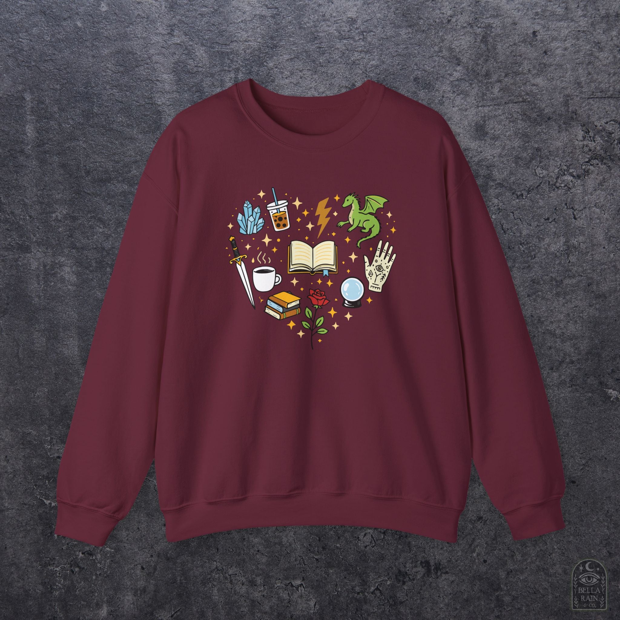 Heart Bookish Crewneck Sweatshirt