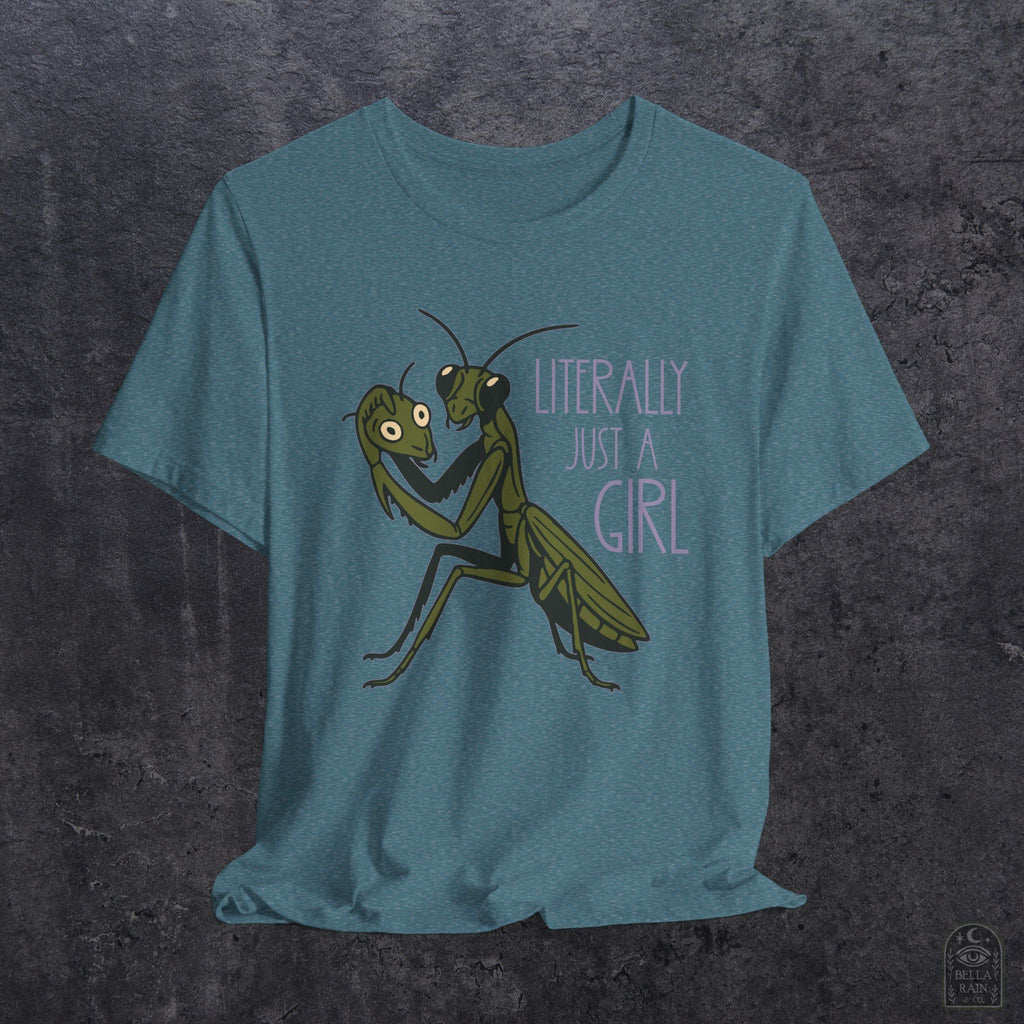 Praying Mantis Just a Girl PREMIUM T-Shirt