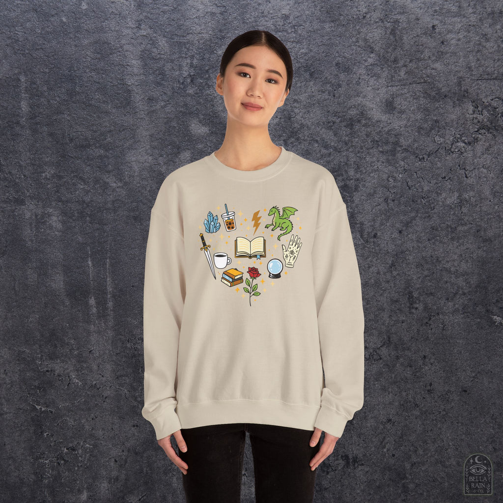 Heart Bookish Crewneck Sweatshirt
