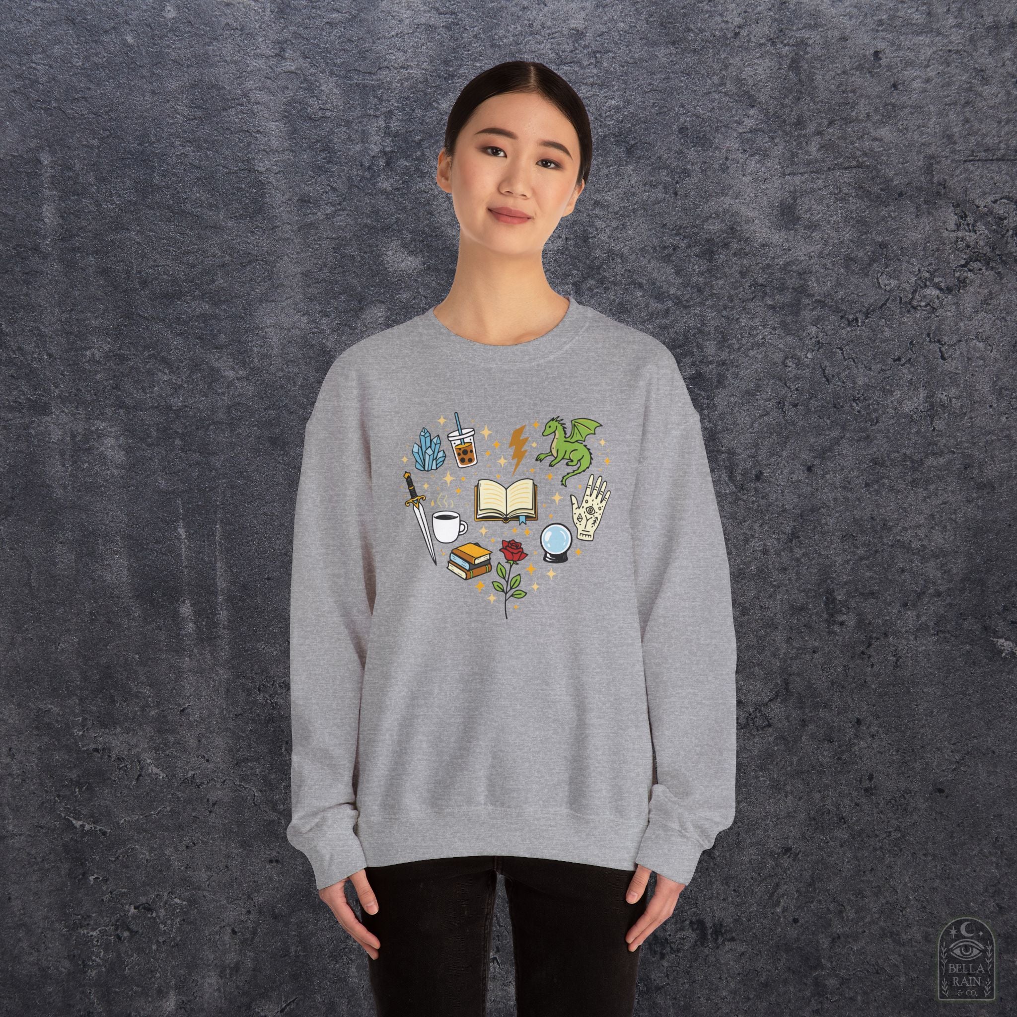 Heart Bookish Crewneck Sweatshirt