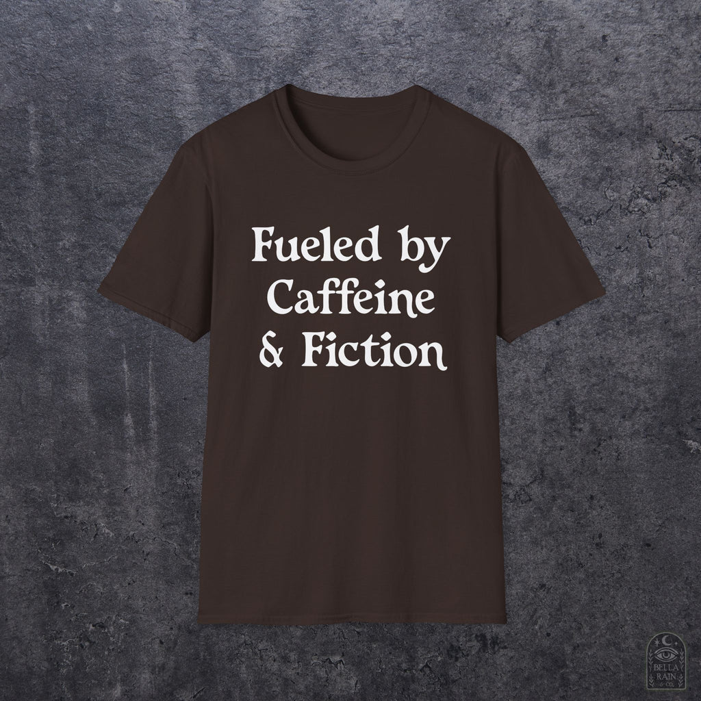 Fueled by Caffeine & Fiction Unisex Softstyle T-Shirt