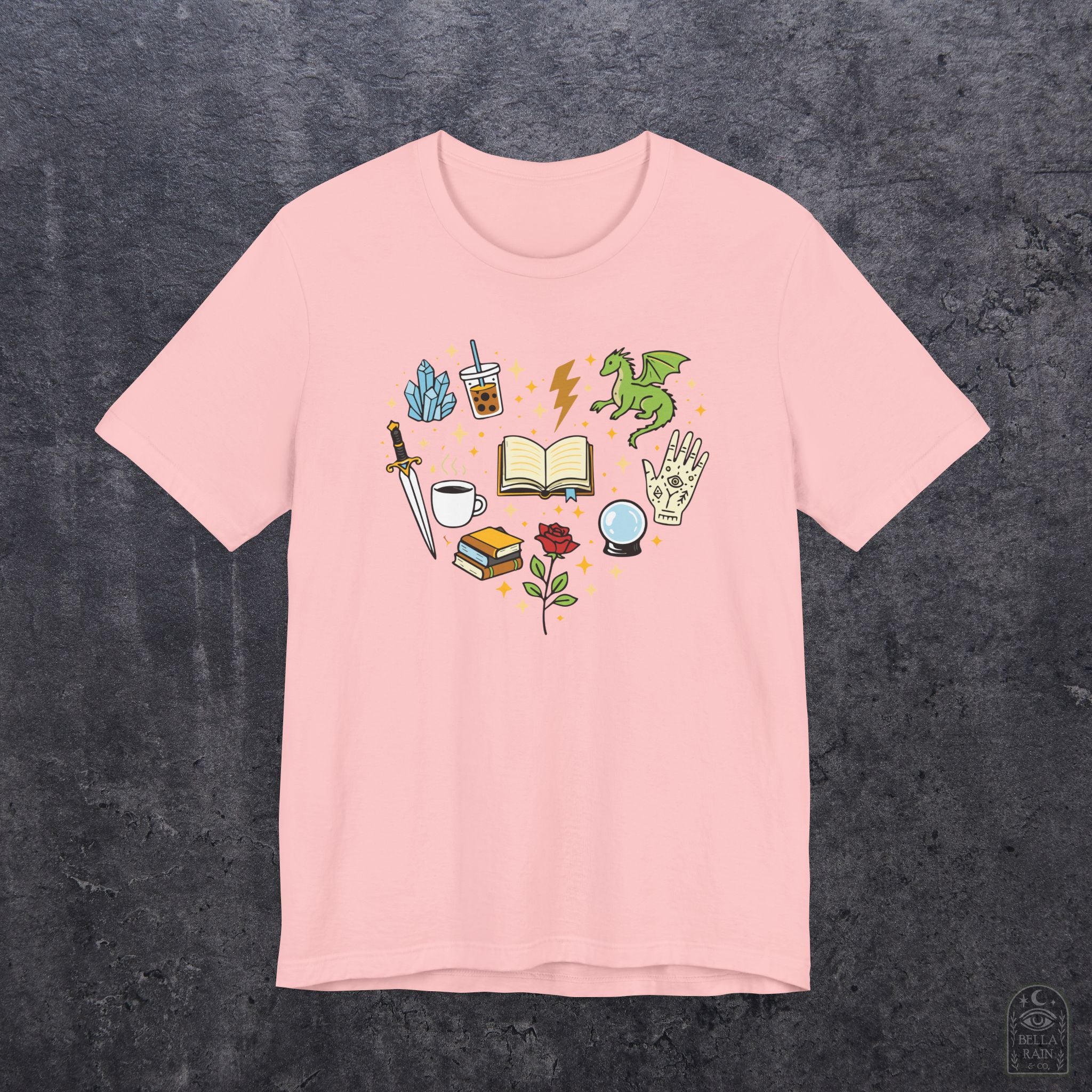 Heart Bookish Collage PREMIUM T-Shirt
