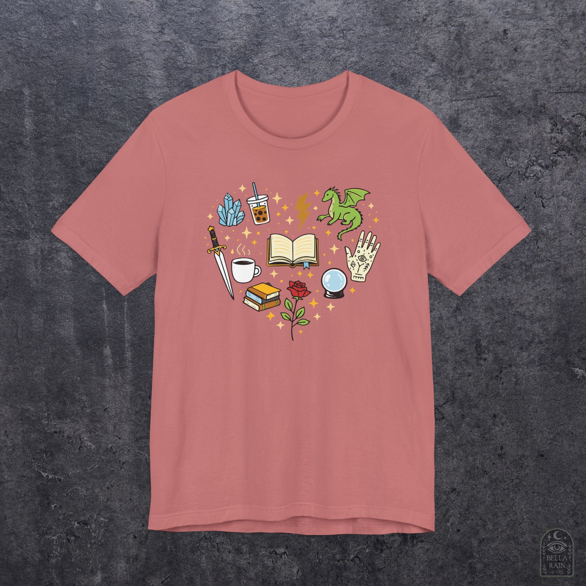Heart Bookish Collage PREMIUM T-Shirt