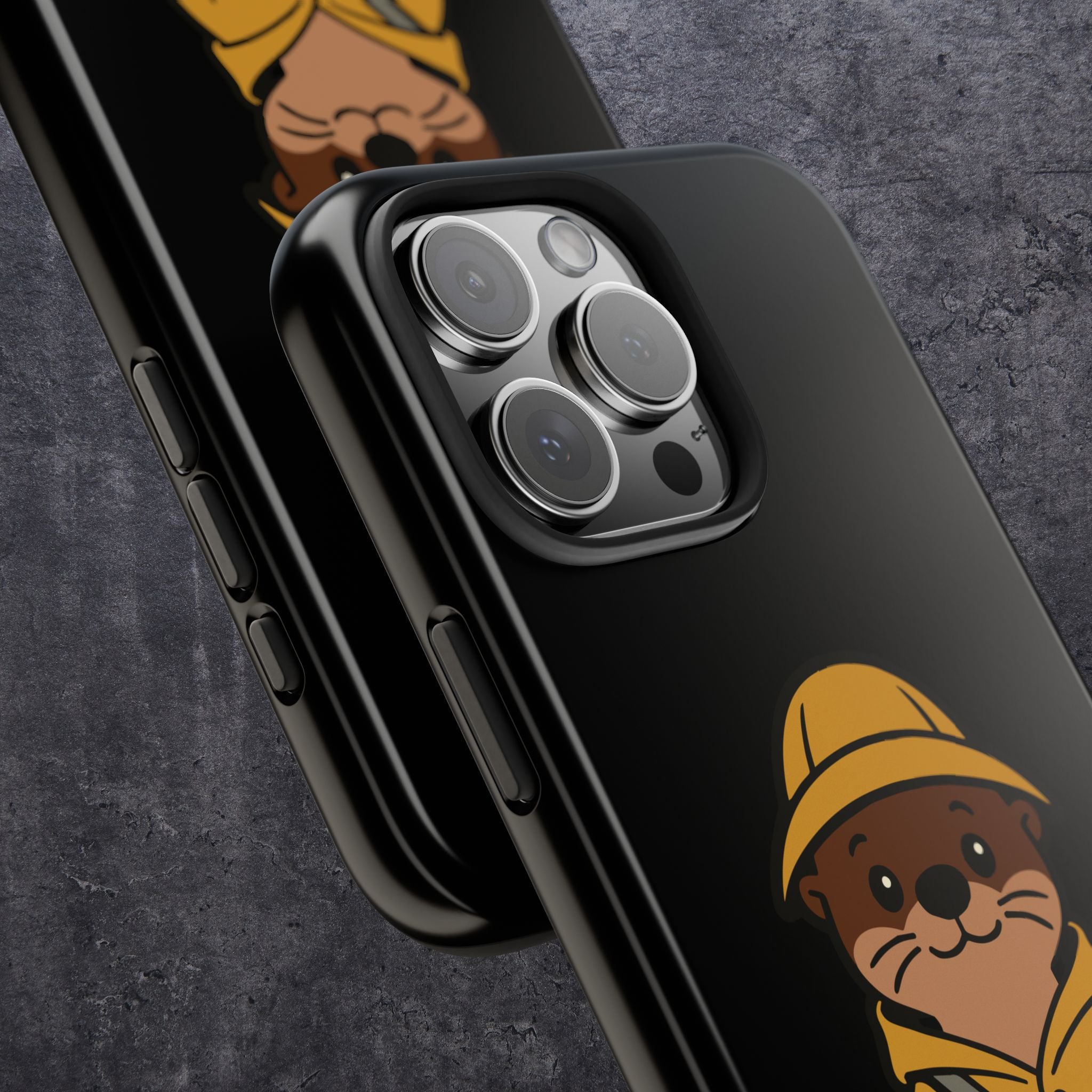 Otter in Raincoat Tough Phone Case