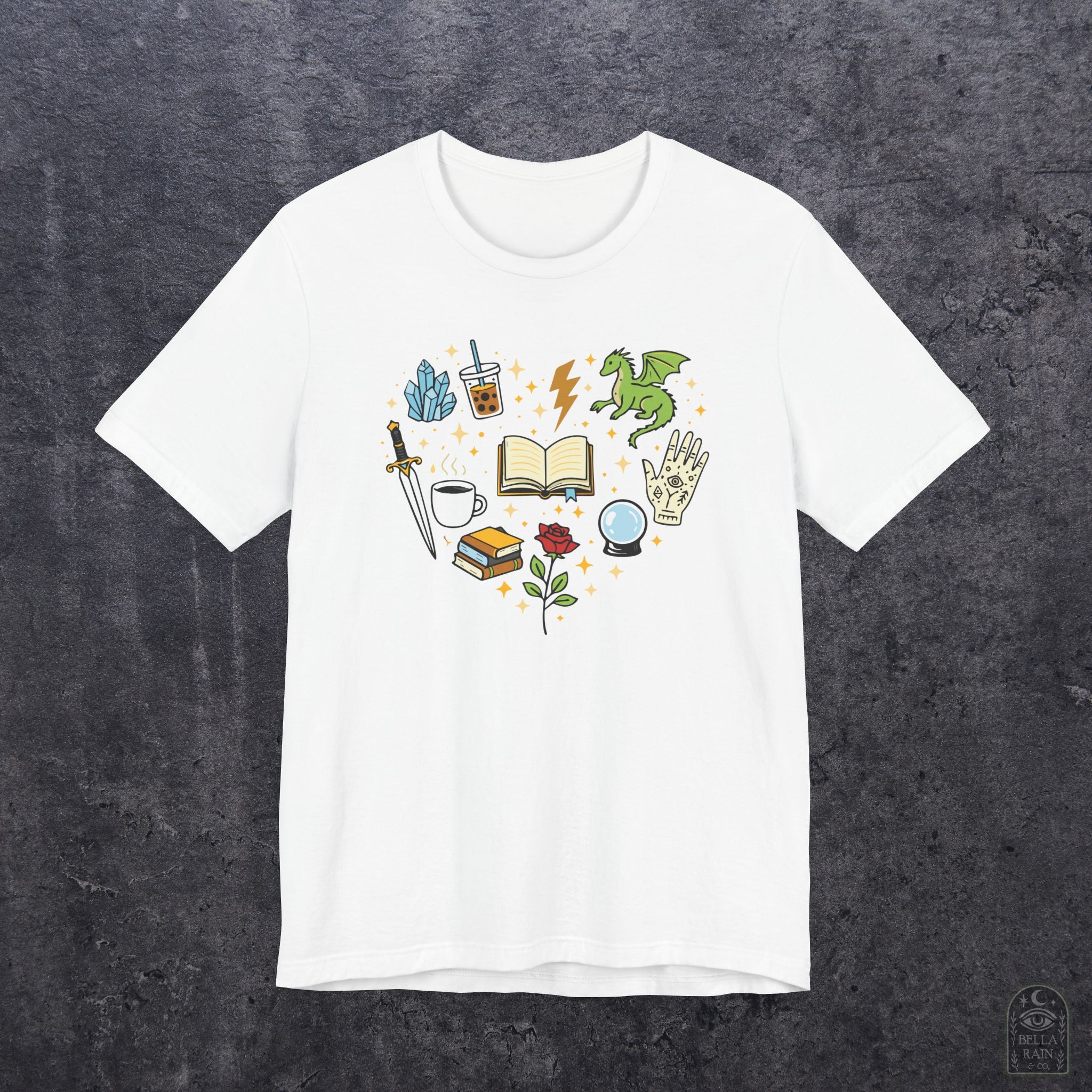 Heart Bookish Collage PREMIUM T-Shirt