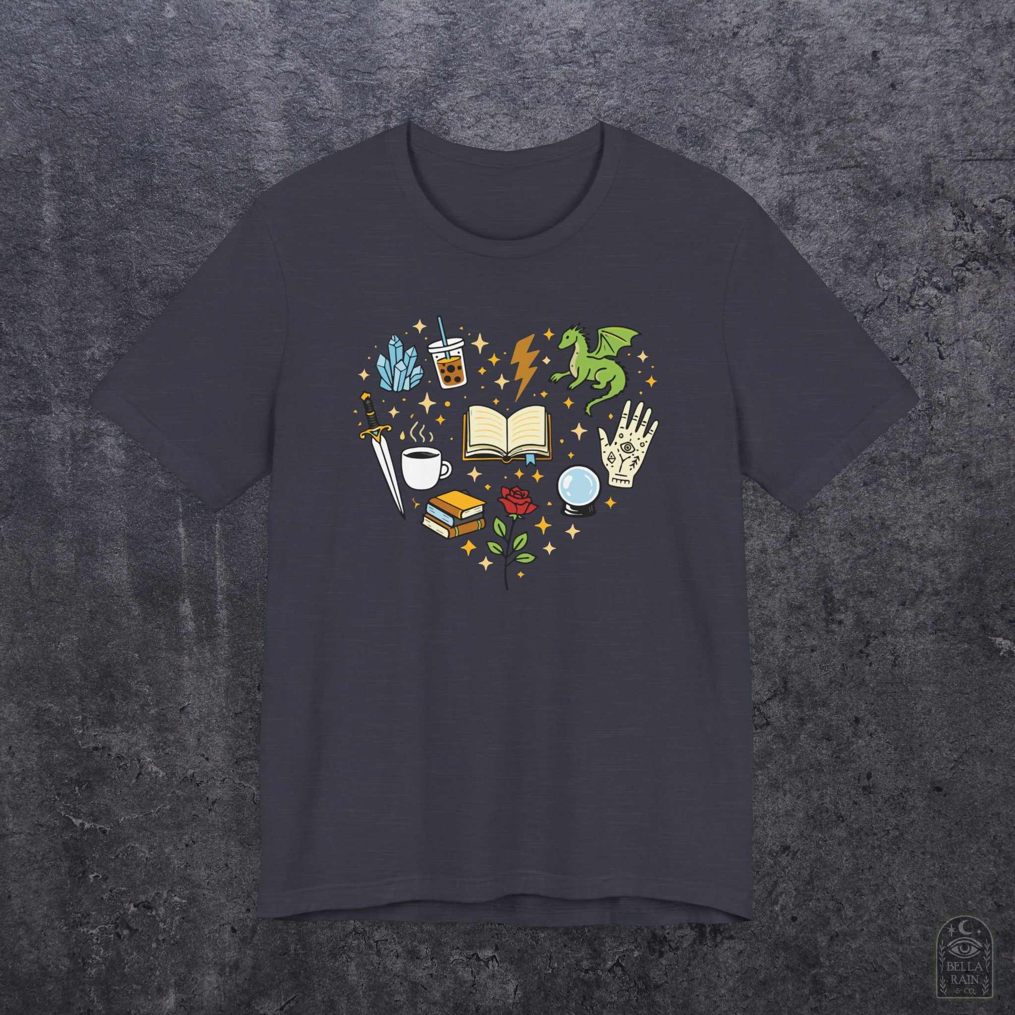 Heart Bookish Collage PREMIUM T-Shirt