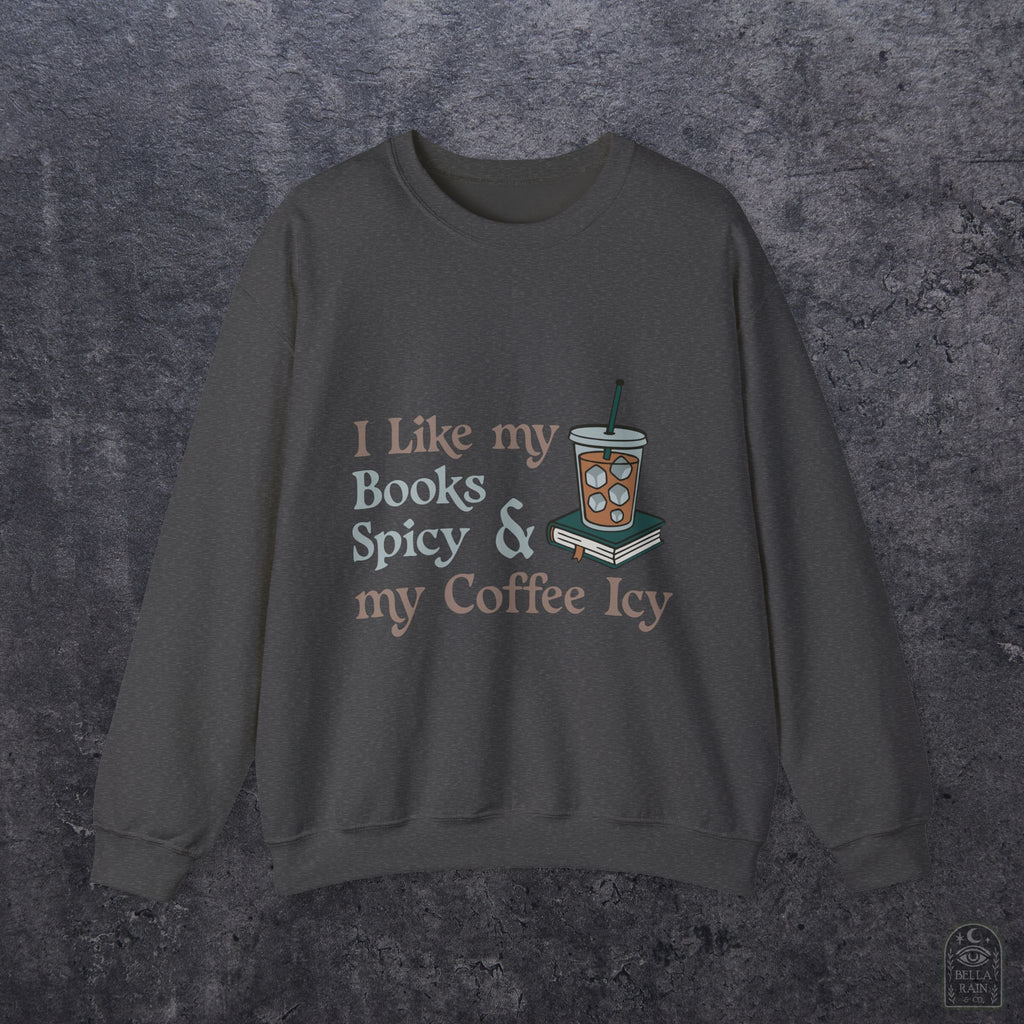 Spicy Books & Icy Coffee Crewneck Sweatshirt
