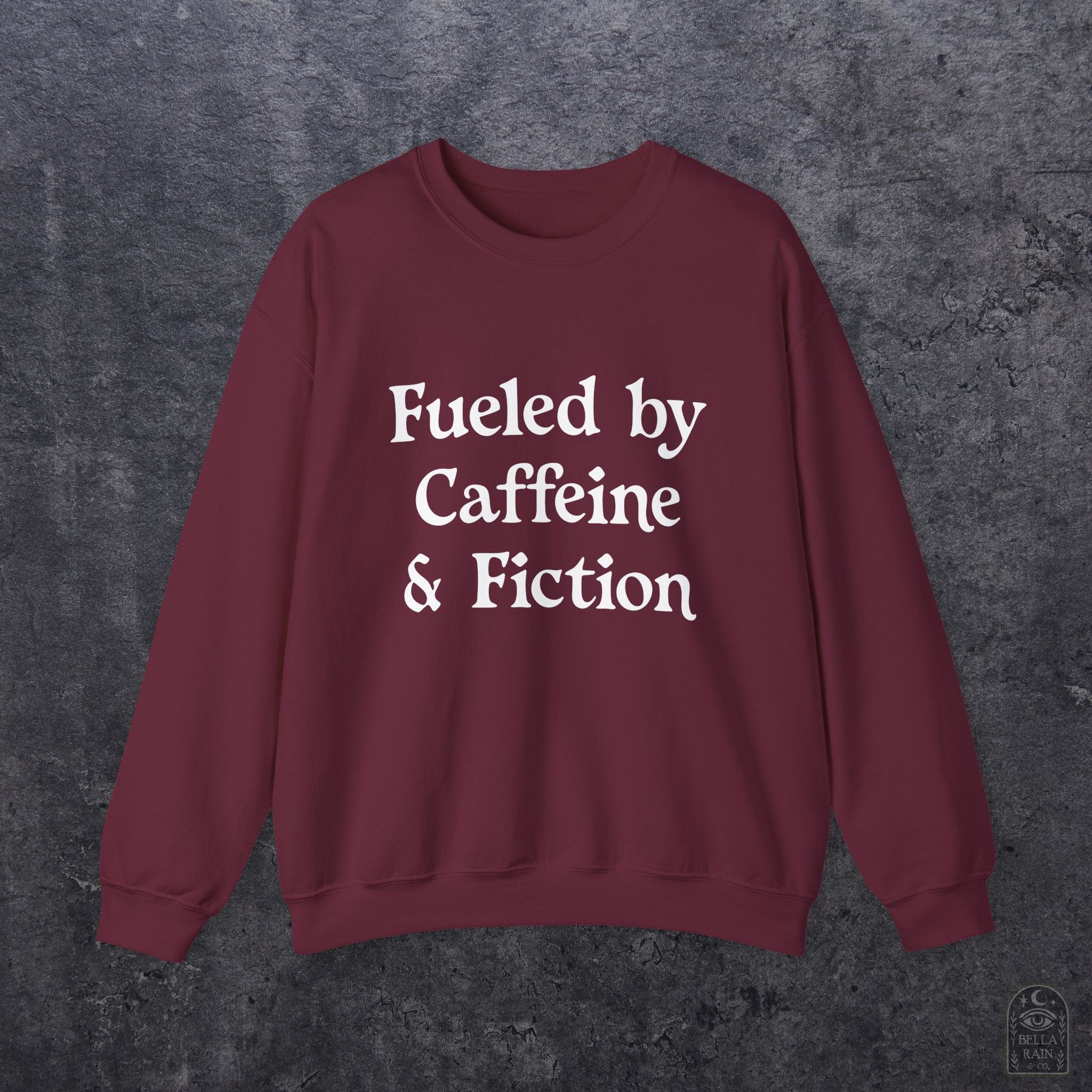 Fueled by Caffeine & Fiction  Crewneck Sweatshirt