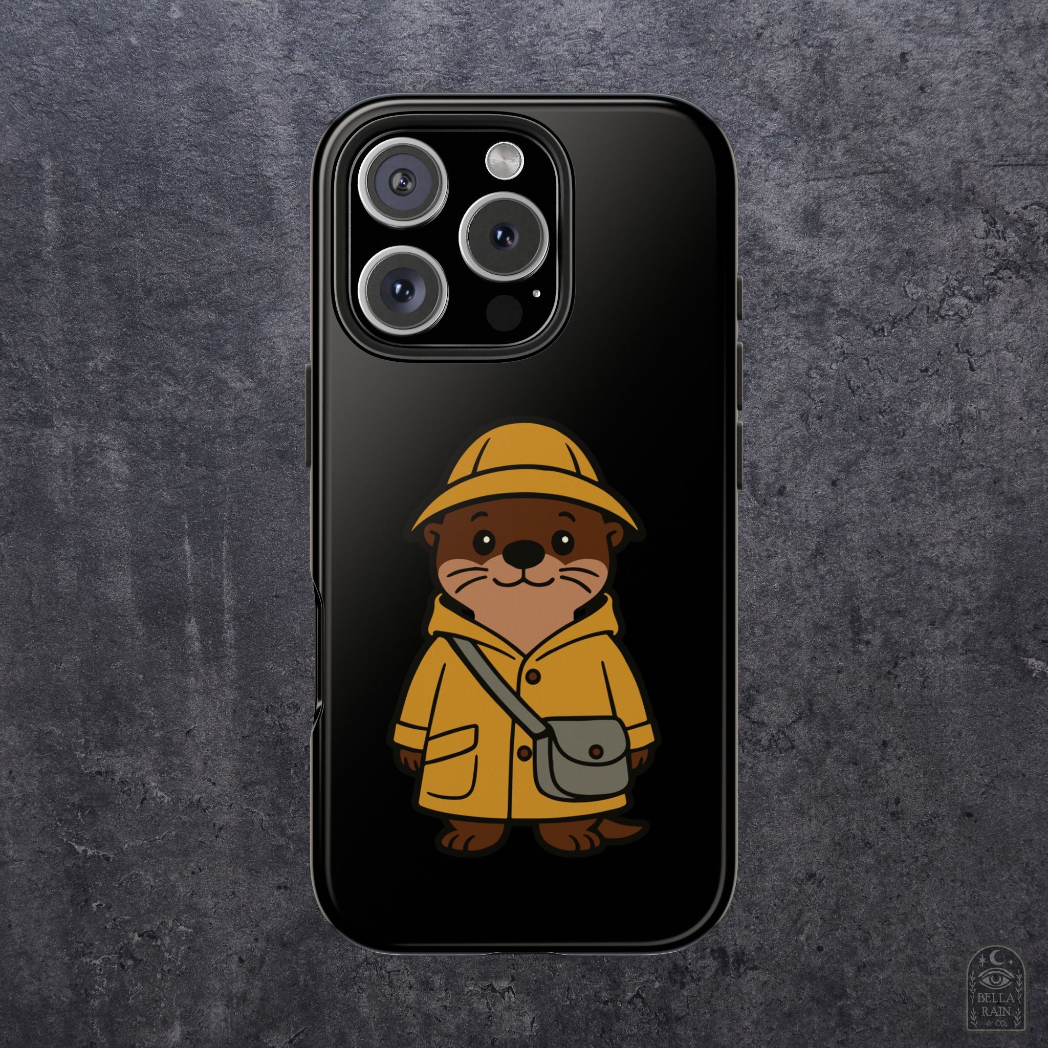 Otter in Raincoat Tough Phone Case