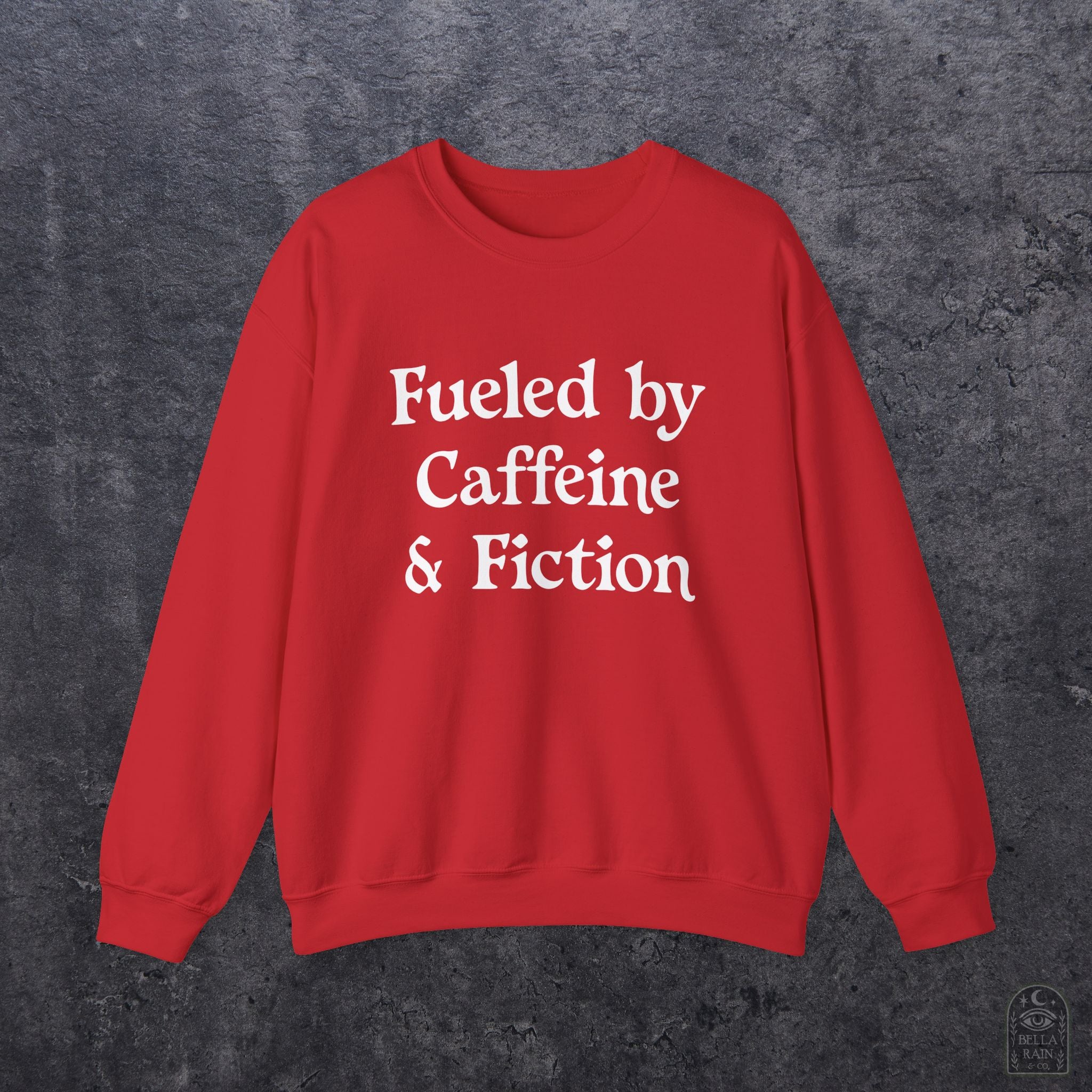 Fueled by Caffeine & Fiction  Crewneck Sweatshirt