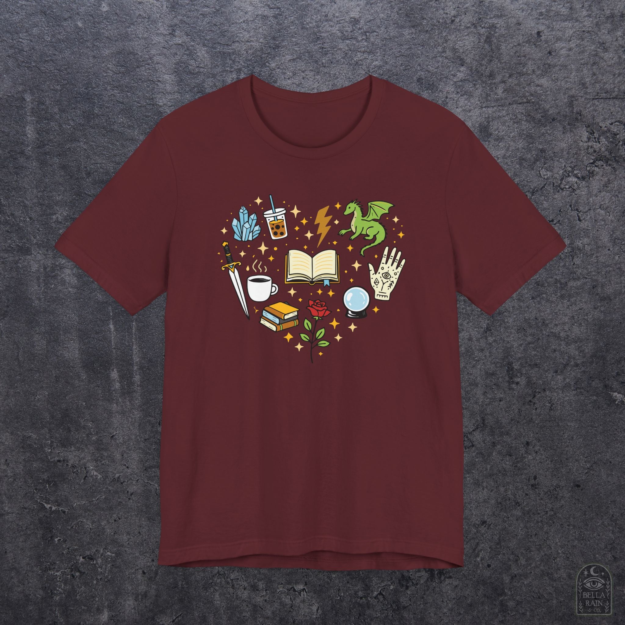 Heart Bookish Collage PREMIUM T-Shirt