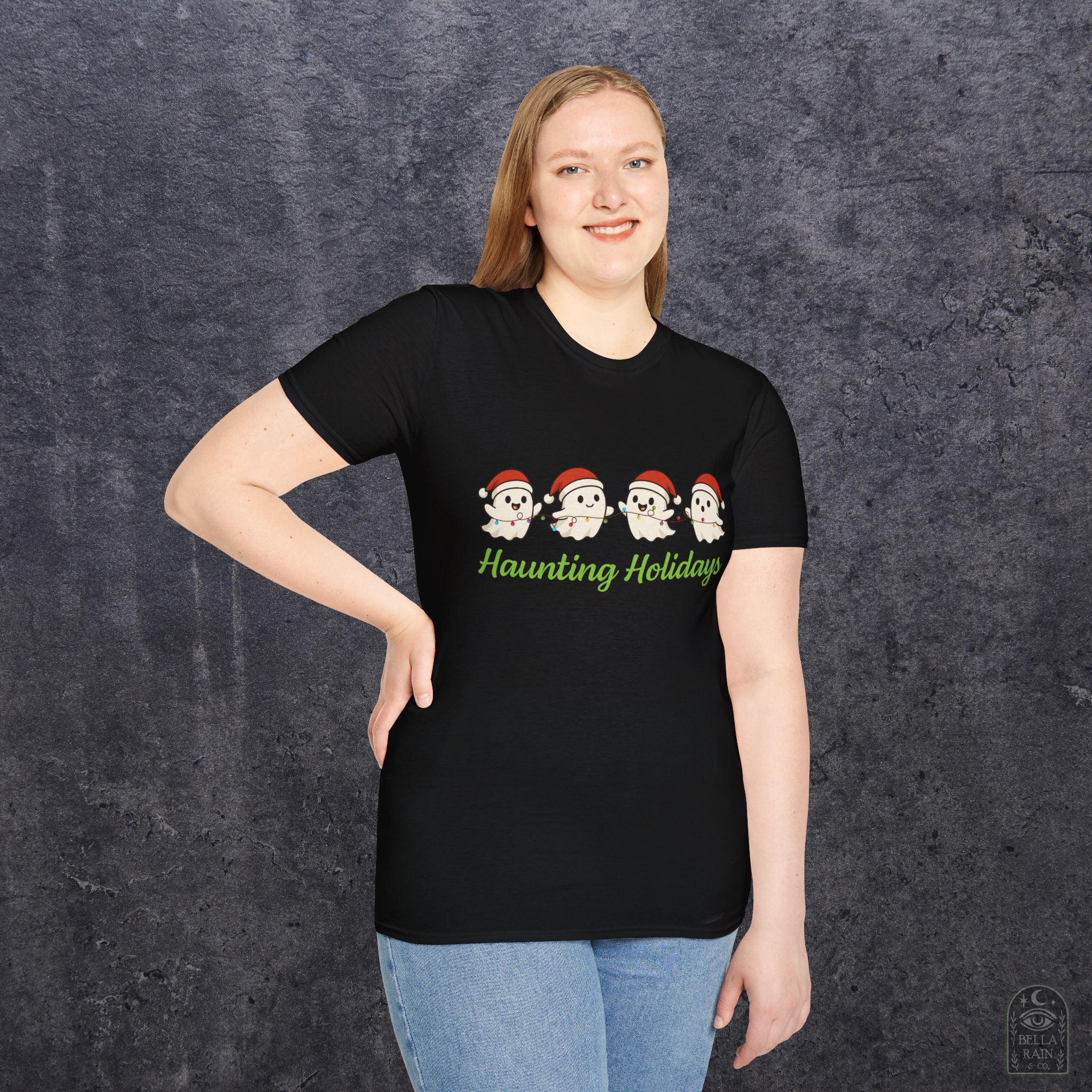Haunting Holiday Ghosts Unisex Softstyle T-Shirt