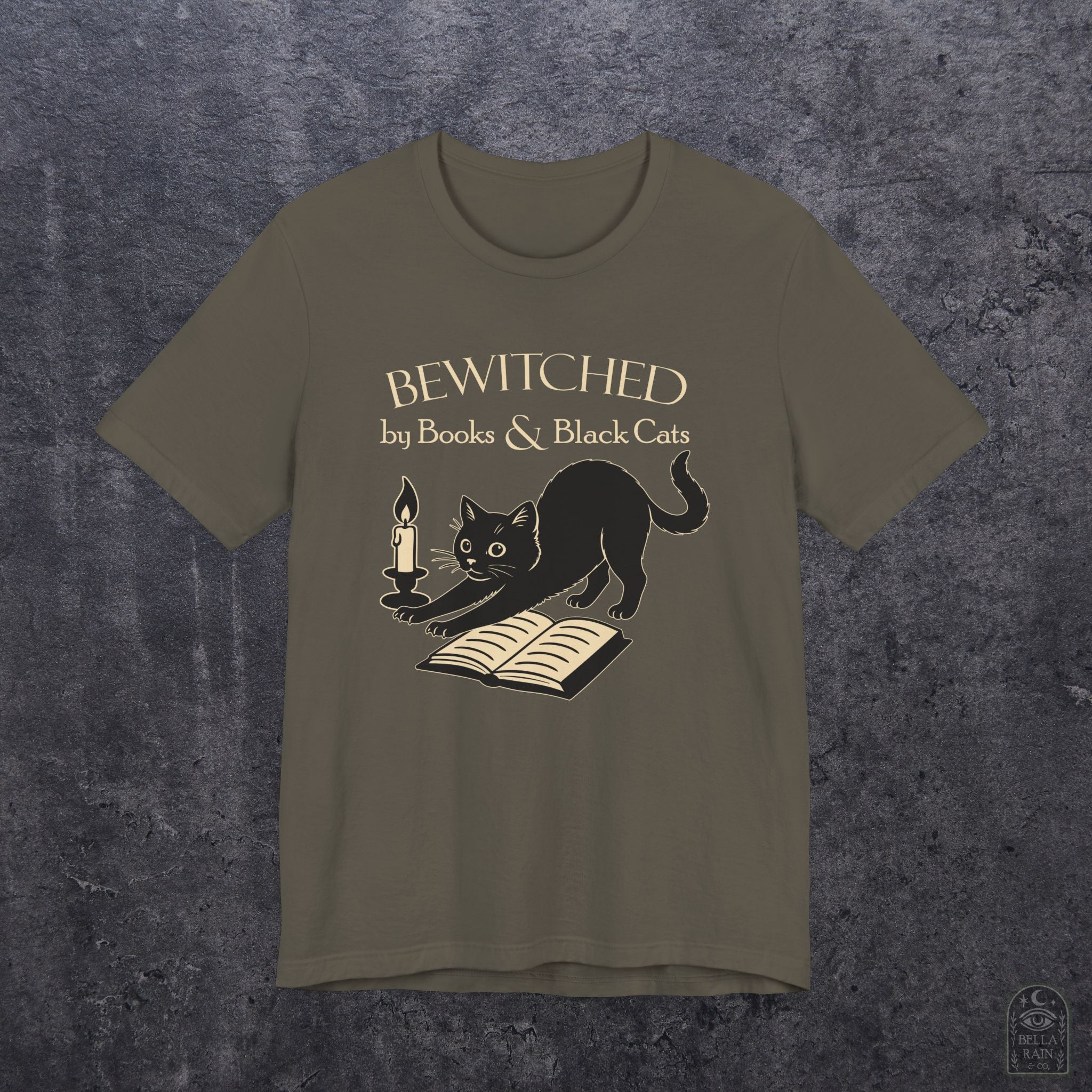 Bewitched by Books & Black Cats PREMIUM T-Shirt