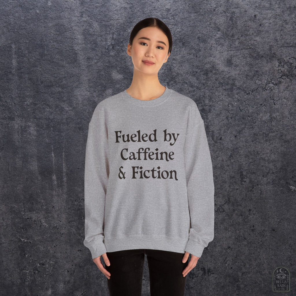 Fueled by Caffeine & Fiction  Crewneck Sweatshirt