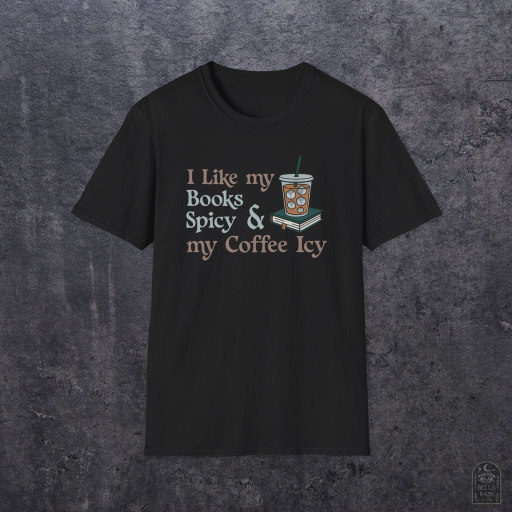 Books Spicy Coffee Icy Unisex Softstyle T-Shirt