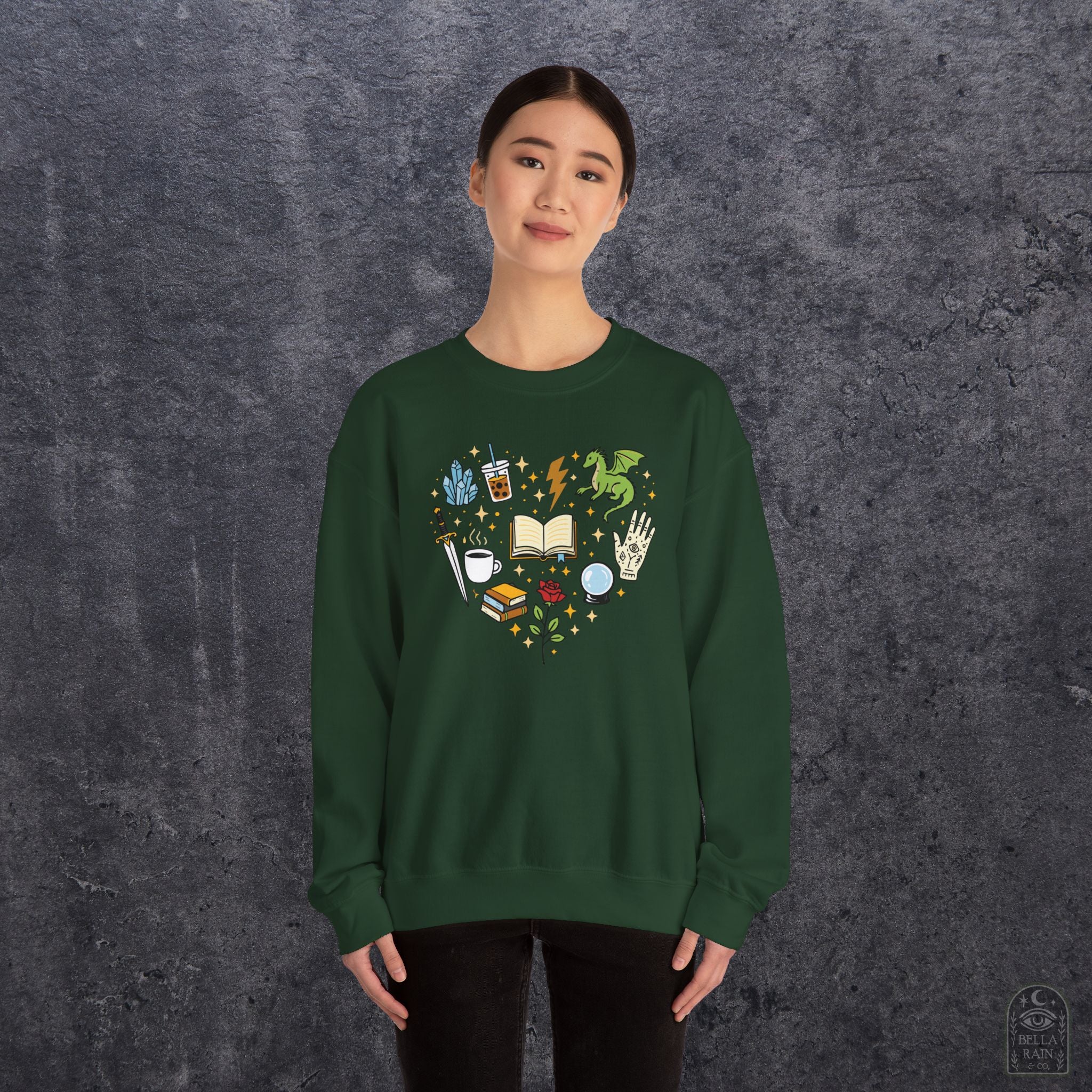 Heart Bookish Crewneck Sweatshirt