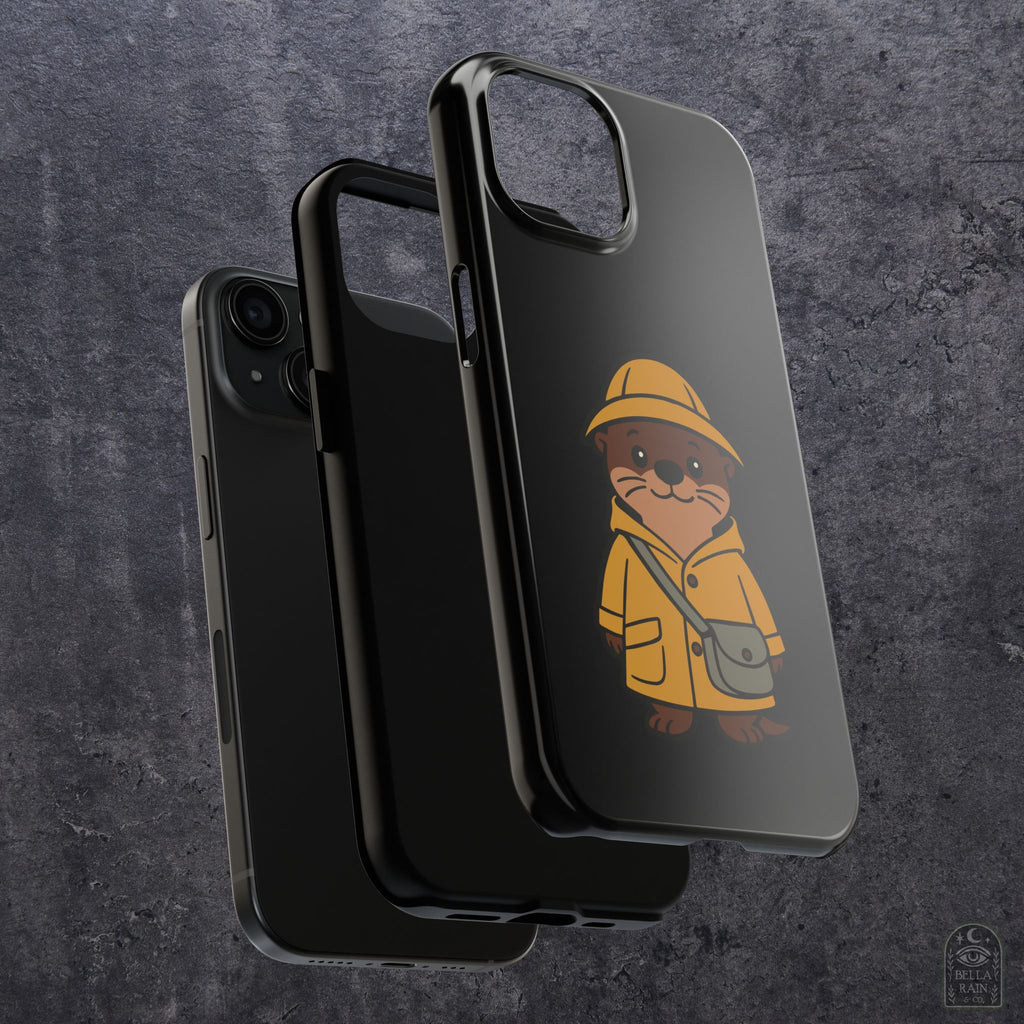 Otter in Raincoat Tough Phone Case