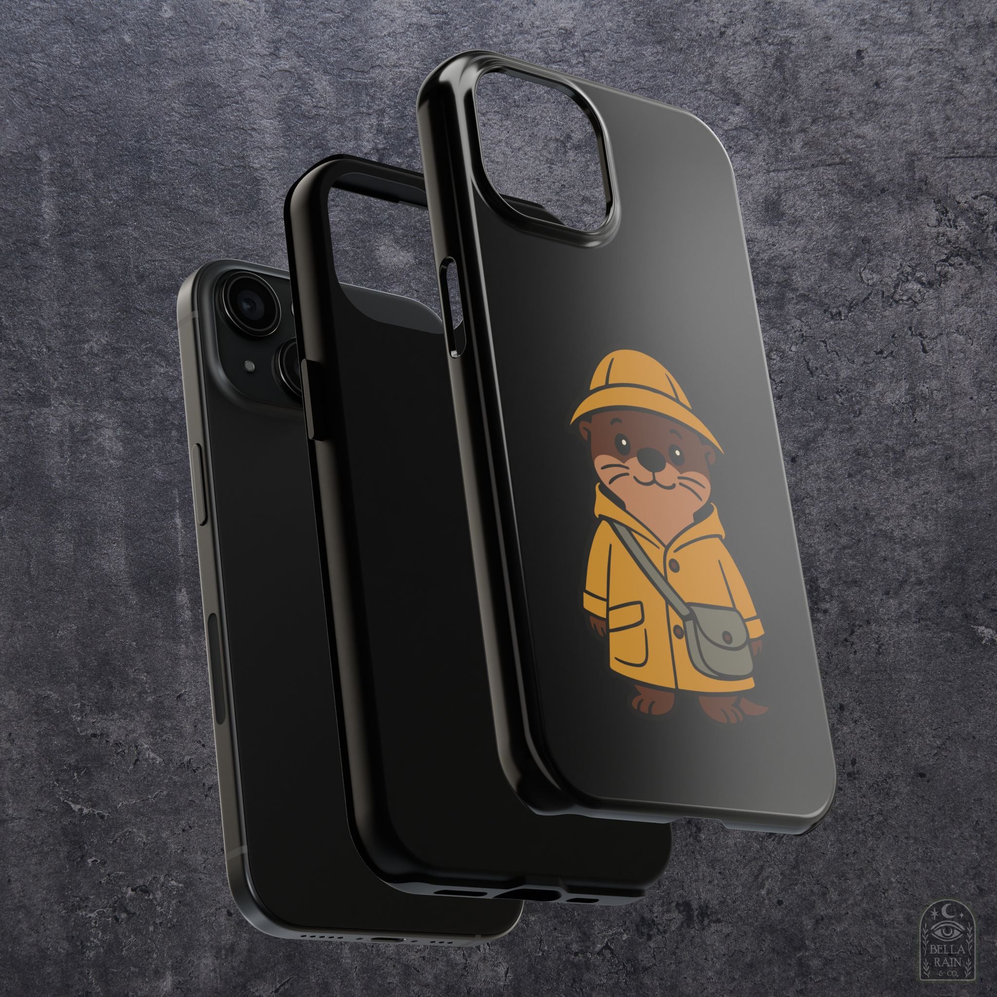 Otter in Raincoat Tough Phone Case