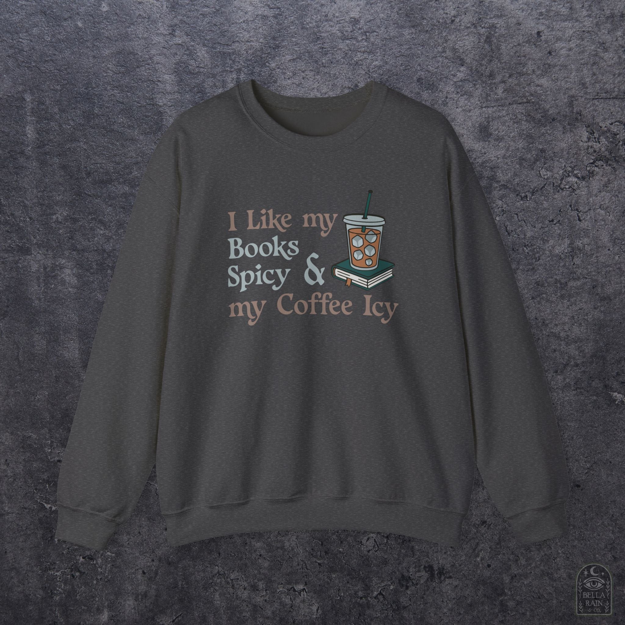Spicy Books & Icy Coffee Crewneck Sweatshirt