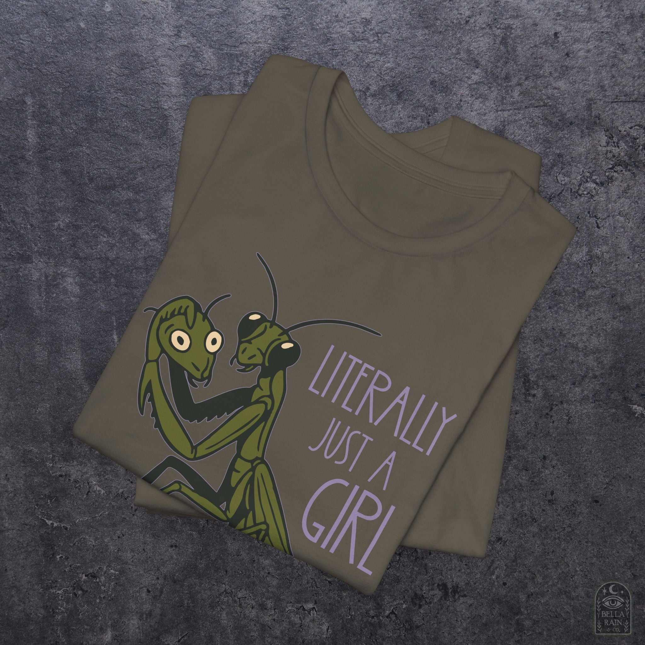 Praying Mantis Just a Girl PREMIUM T-Shirt