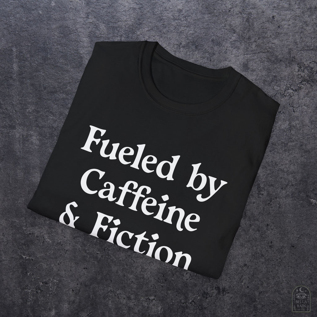 Fueled by Caffeine & Fiction Unisex Softstyle T-Shirt