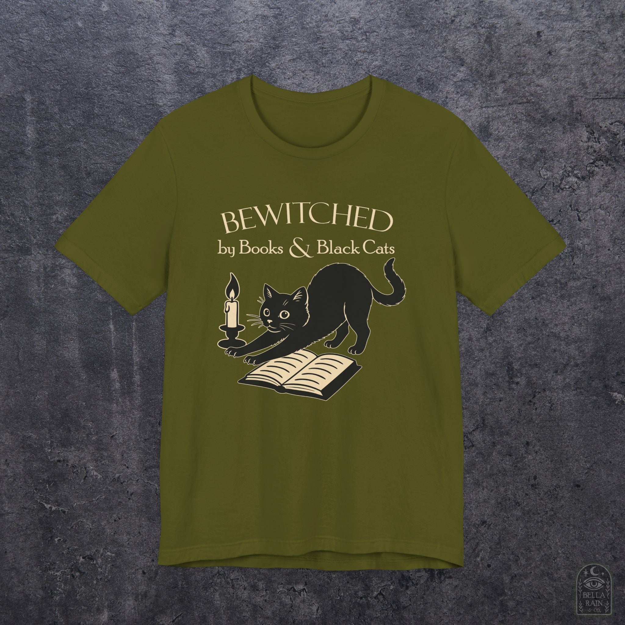 Bewitched by Books & Black Cats PREMIUM T-Shirt