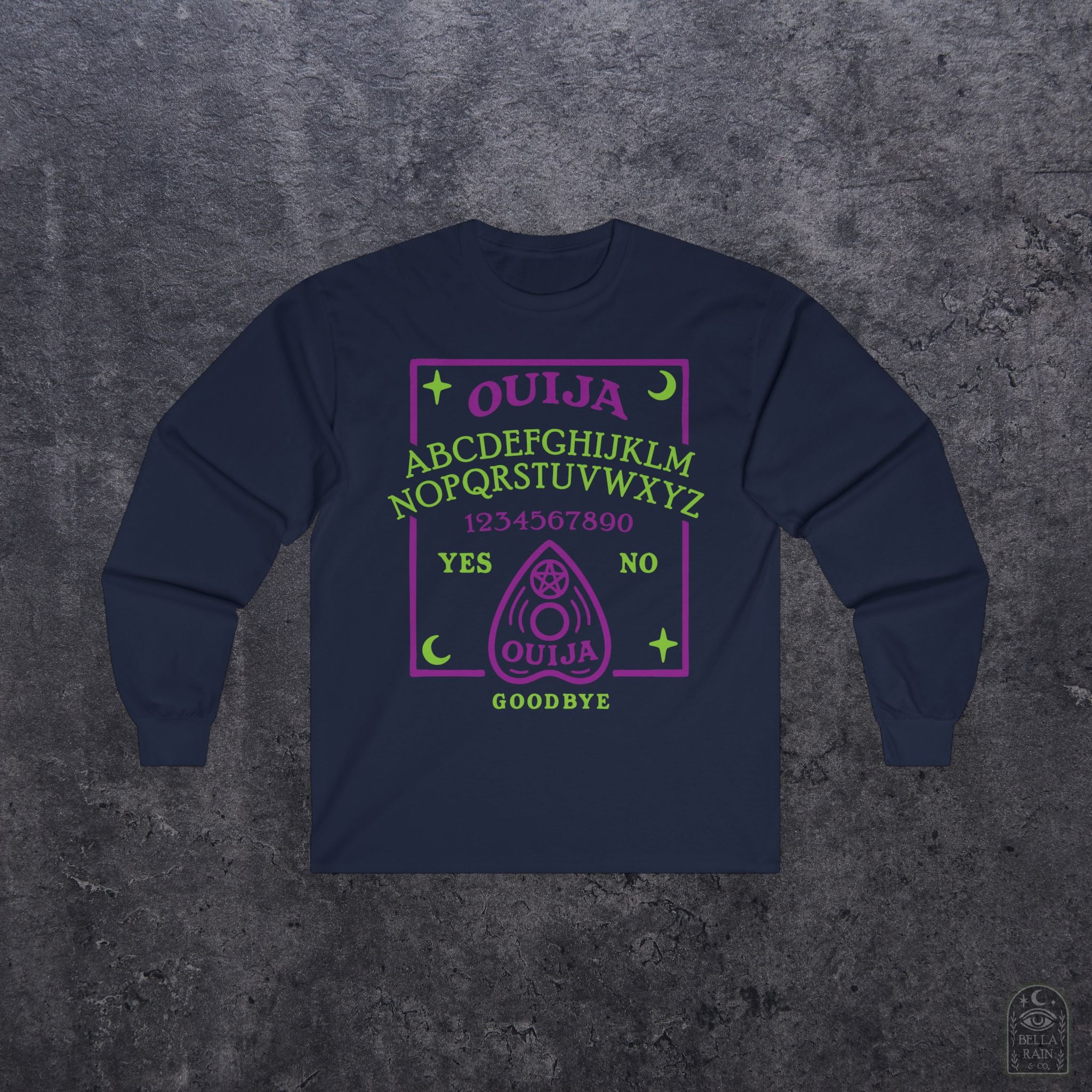 Ouija Board Long Sleeve Tee - Unisex Cotton Shirt