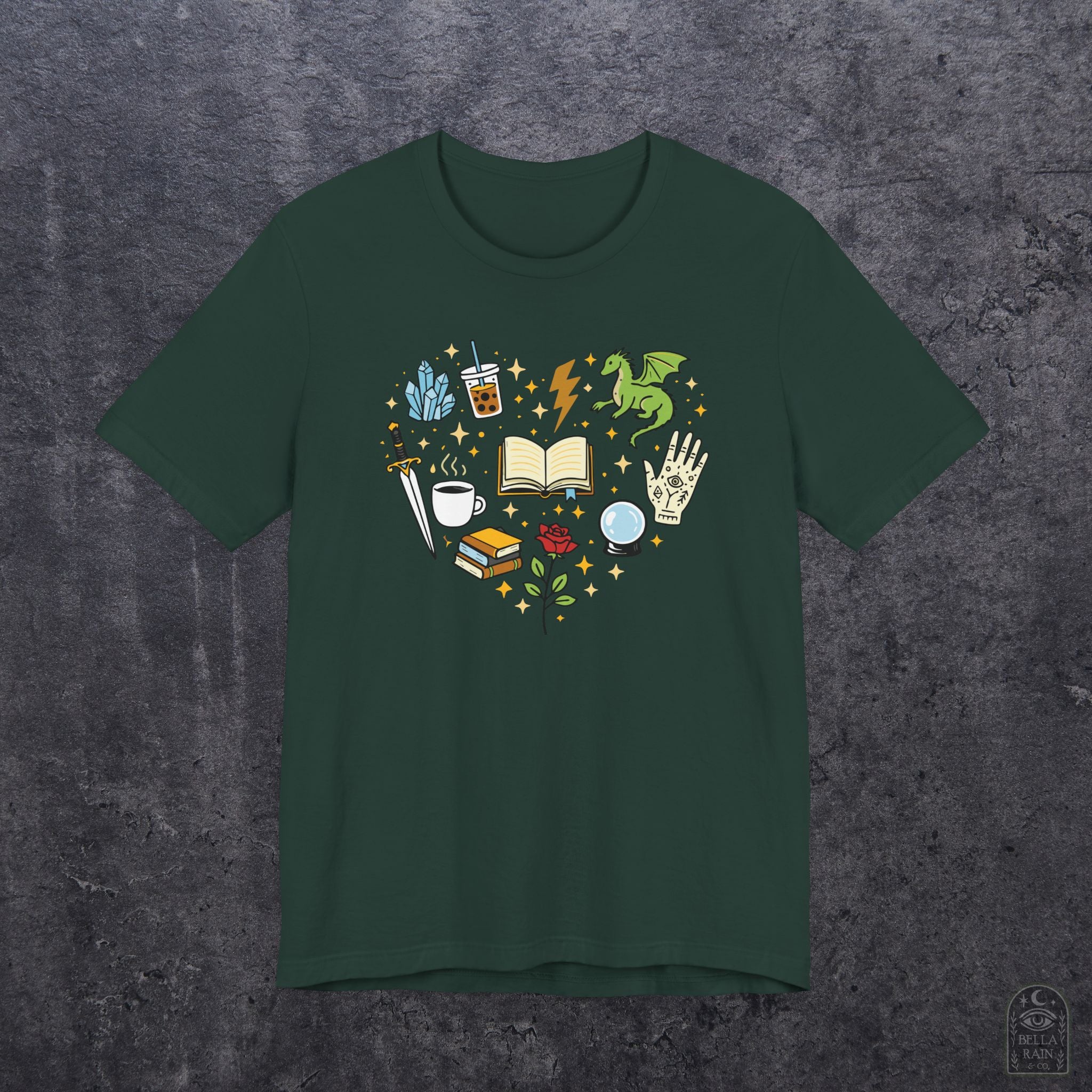 Heart Bookish Collage PREMIUM T-Shirt