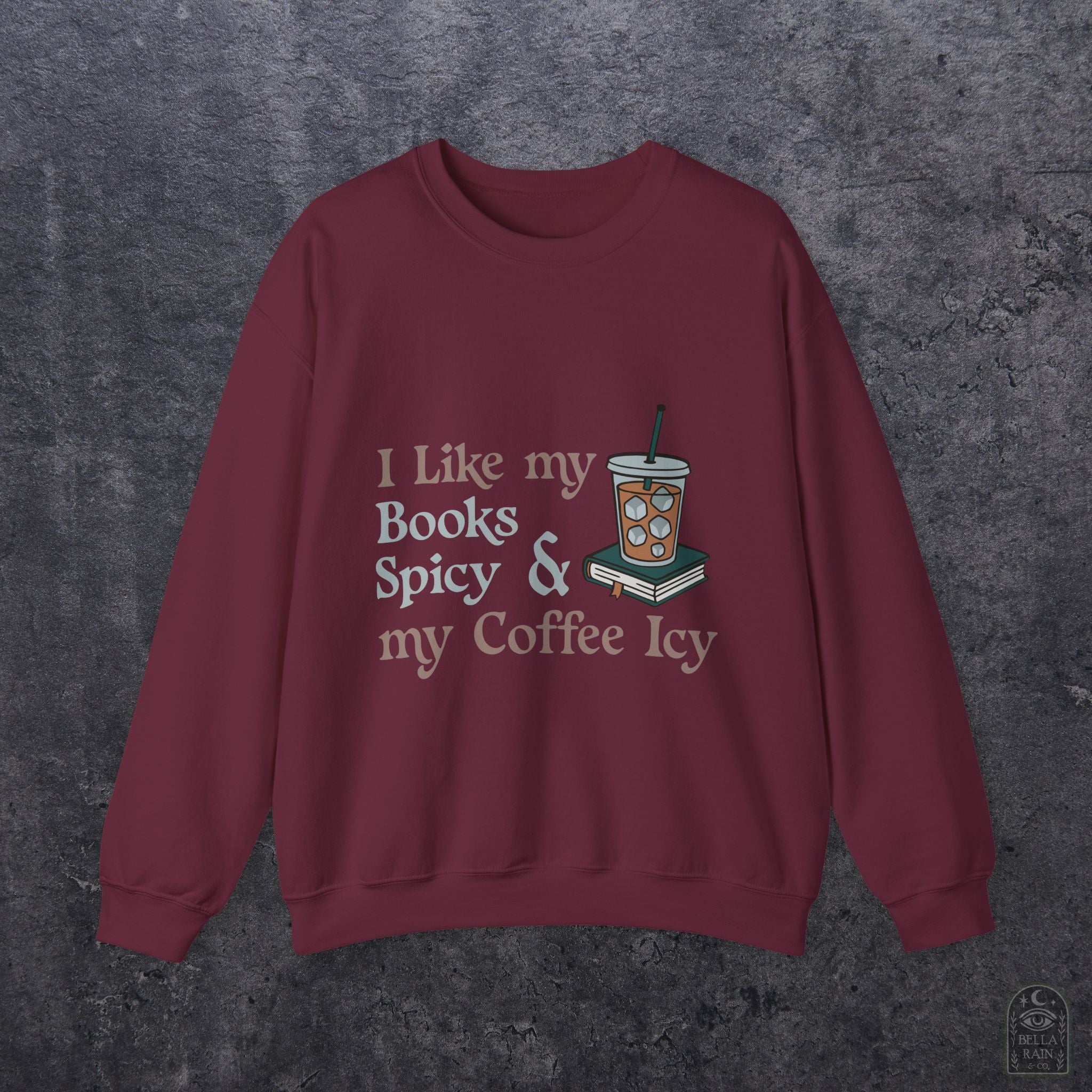 Spicy Books & Icy Coffee Crewneck Sweatshirt