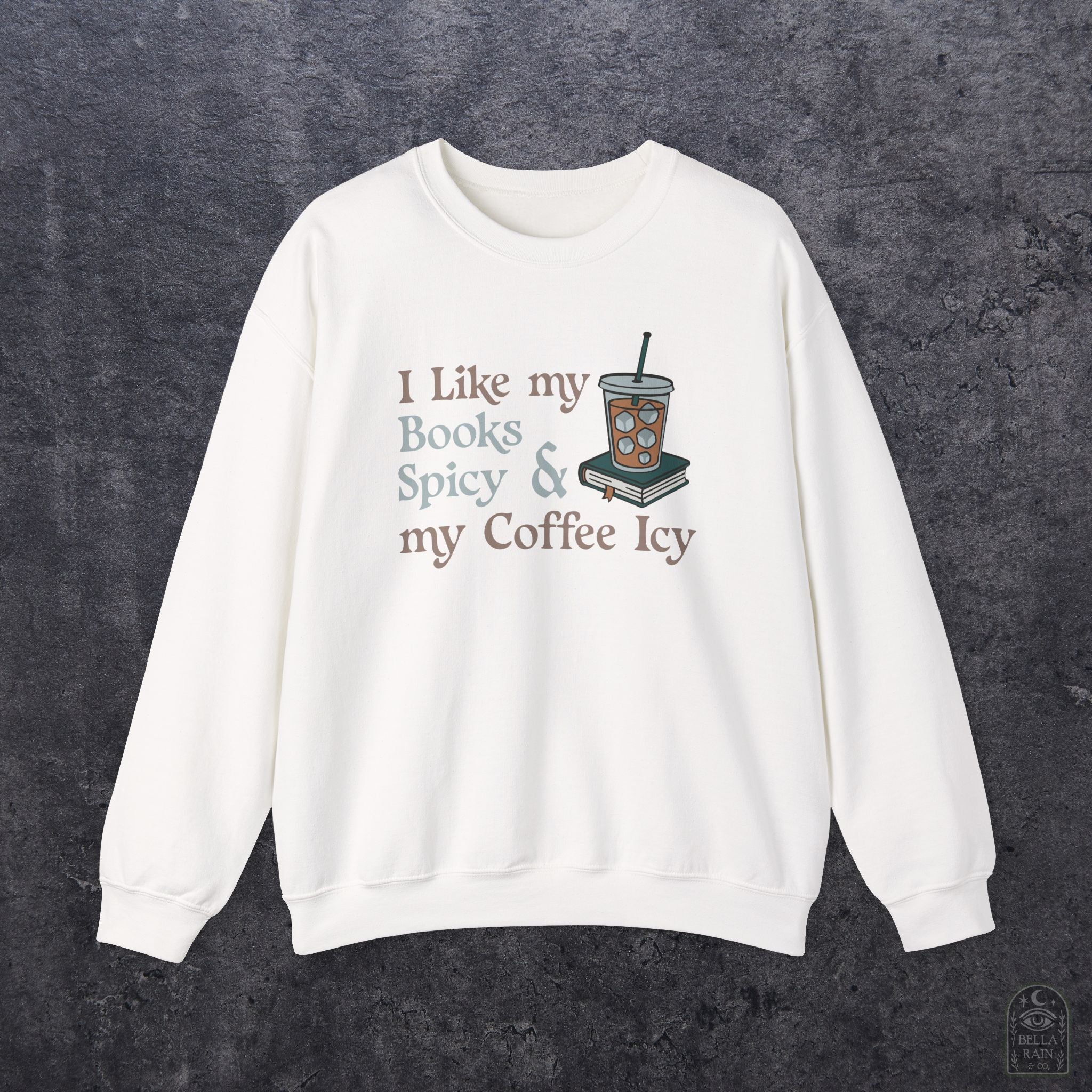 Spicy Books & Icy Coffee Crewneck Sweatshirt