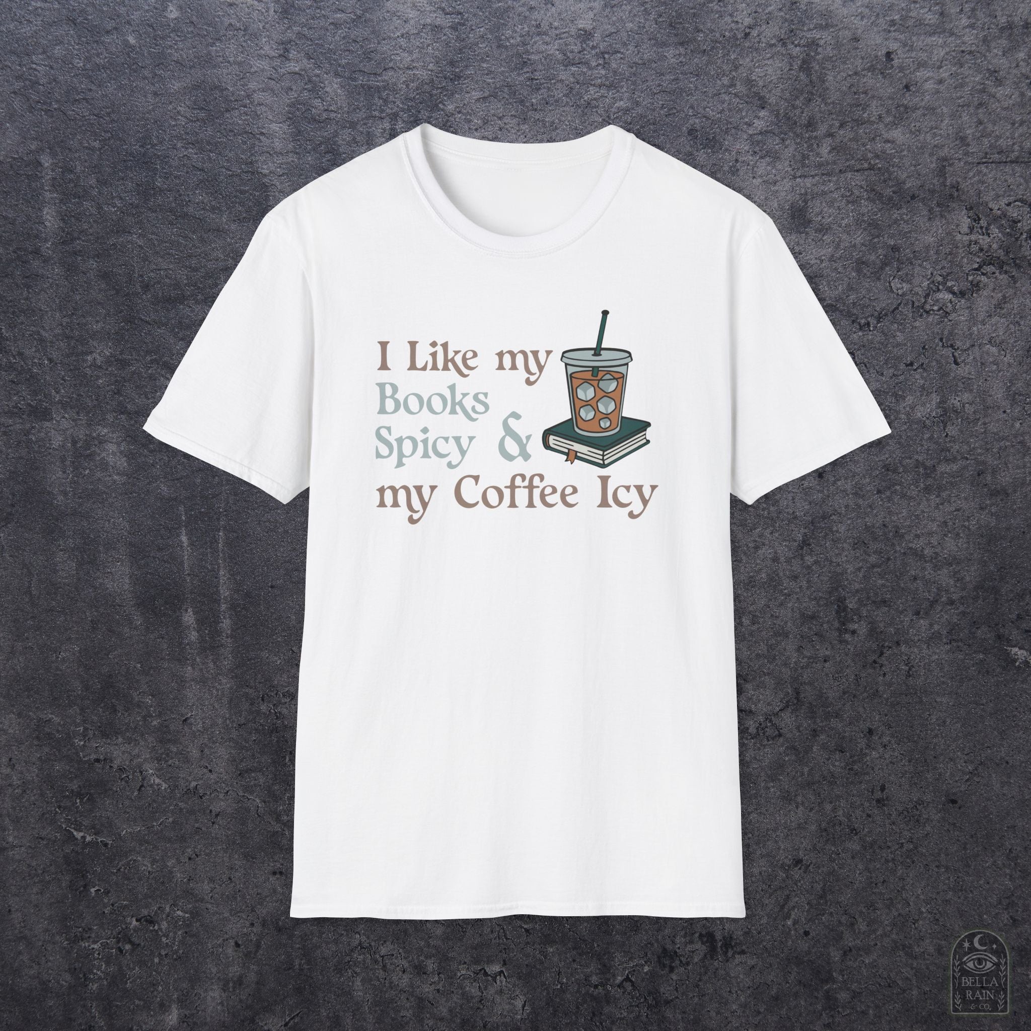 Books Spicy Coffee Icy Unisex Softstyle T-Shirt