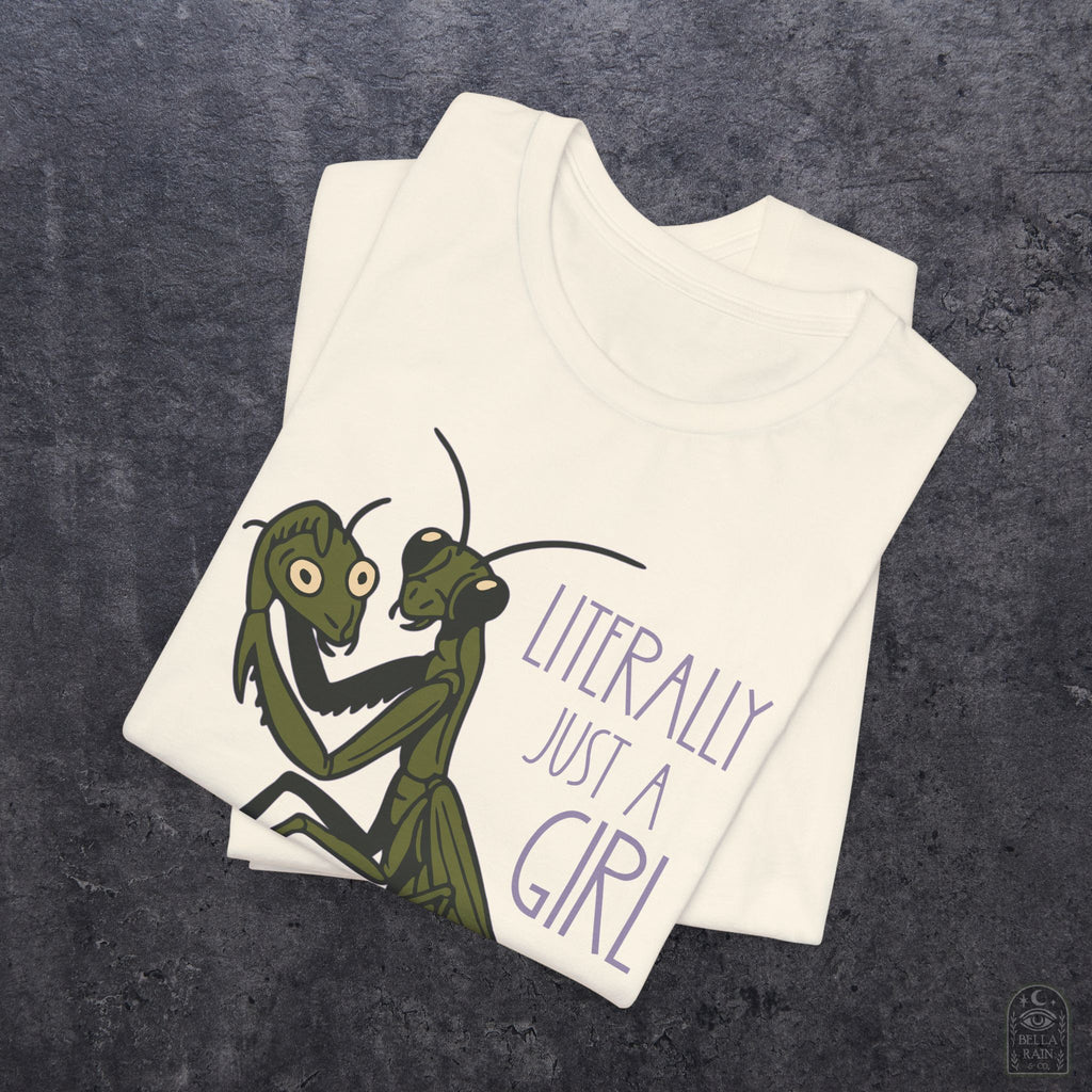 Praying Mantis Just a Girl PREMIUM T-Shirt