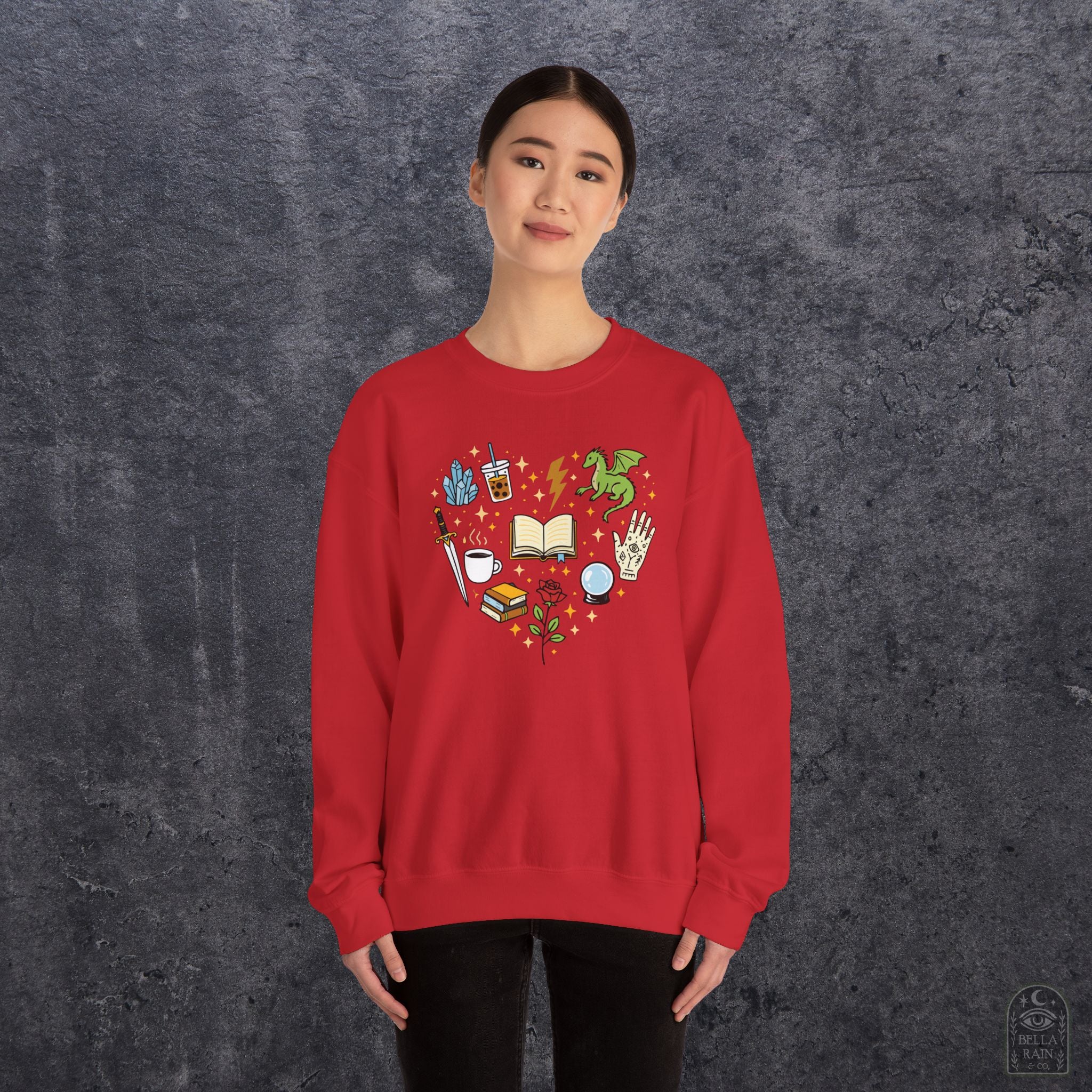 Heart Bookish Crewneck Sweatshirt