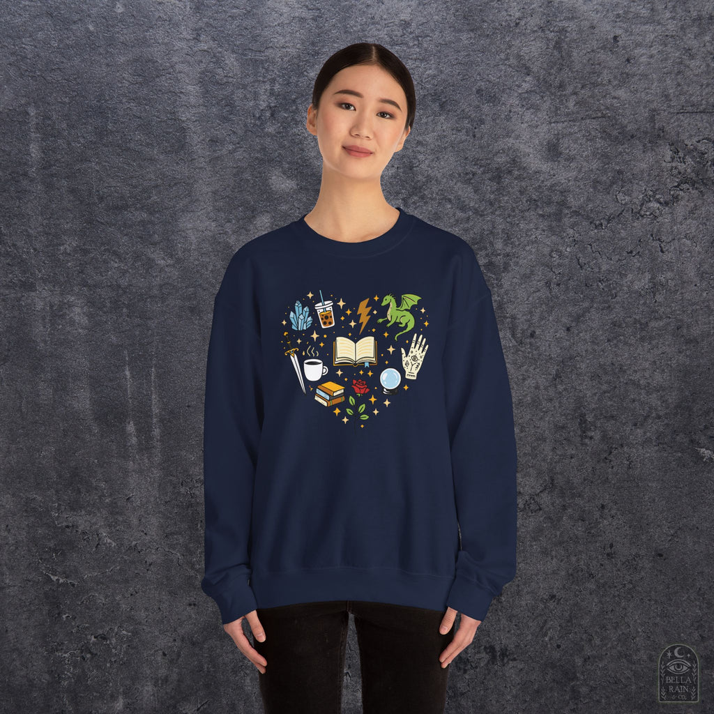 Heart Bookish Crewneck Sweatshirt