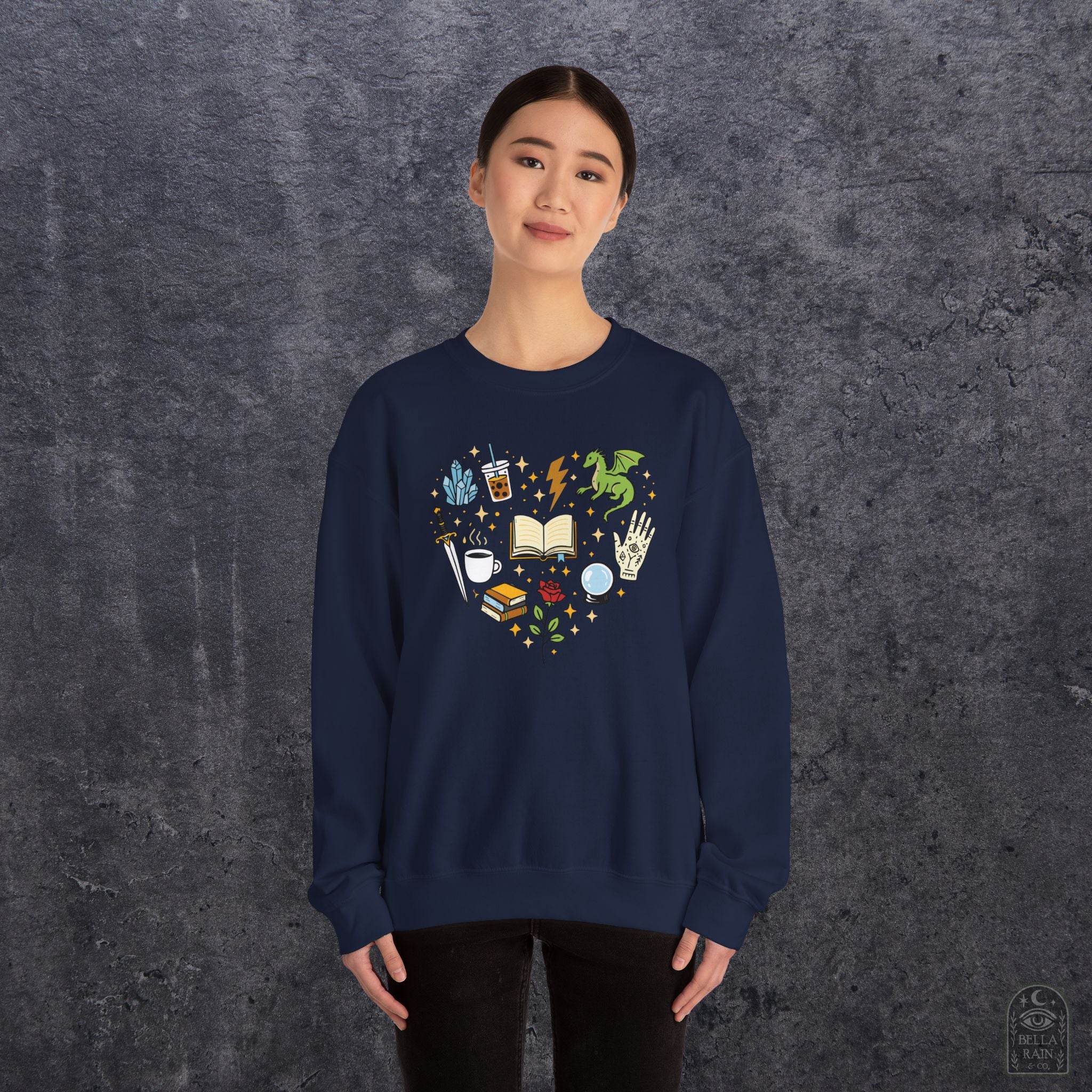 Heart Bookish Crewneck Sweatshirt