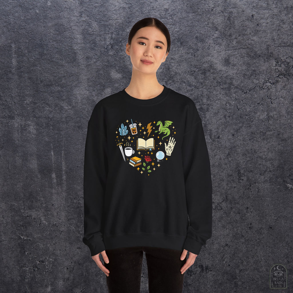 Heart Bookish Crewneck Sweatshirt