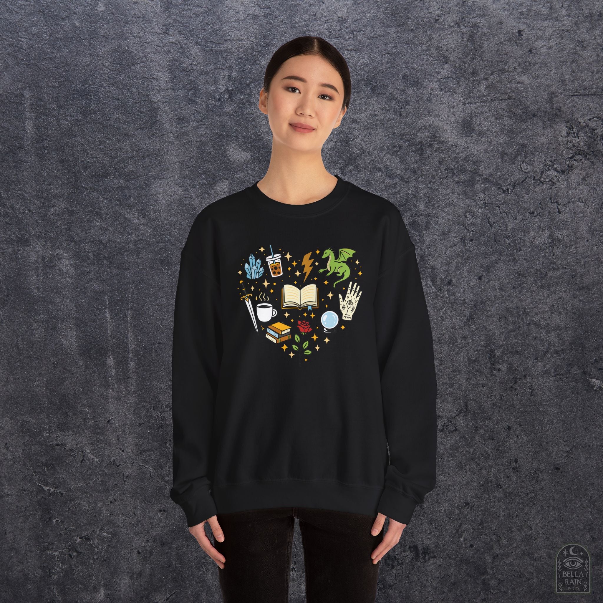 Heart Bookish Crewneck Sweatshirt