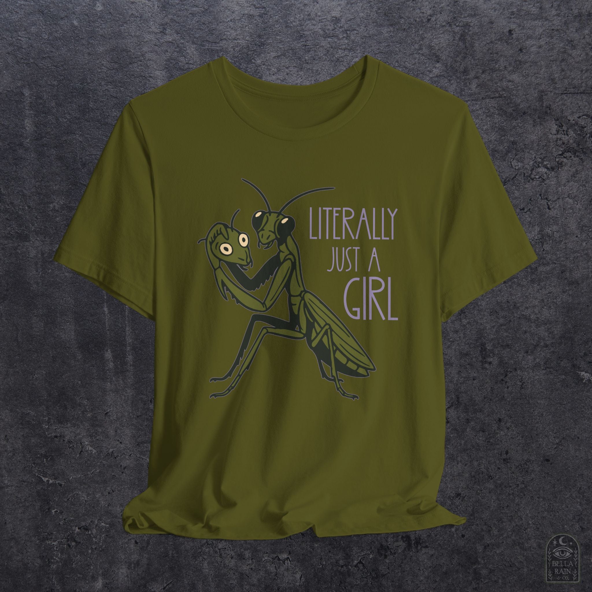 Praying Mantis Just a Girl PREMIUM T-Shirt