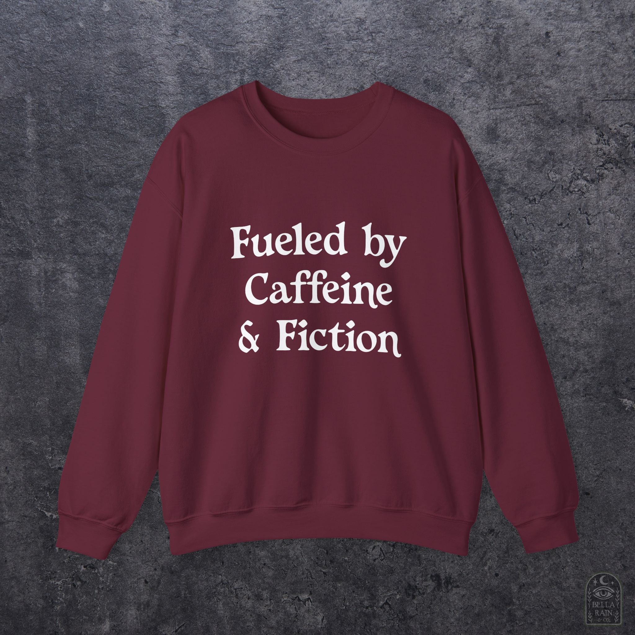 Fueled by Caffeine & Fiction  Crewneck Sweatshirt