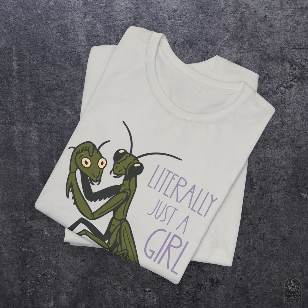 Praying Mantis Just a Girl PREMIUM T-Shirt