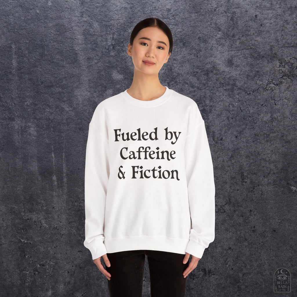 Fueled by Caffeine & Fiction  Crewneck Sweatshirt