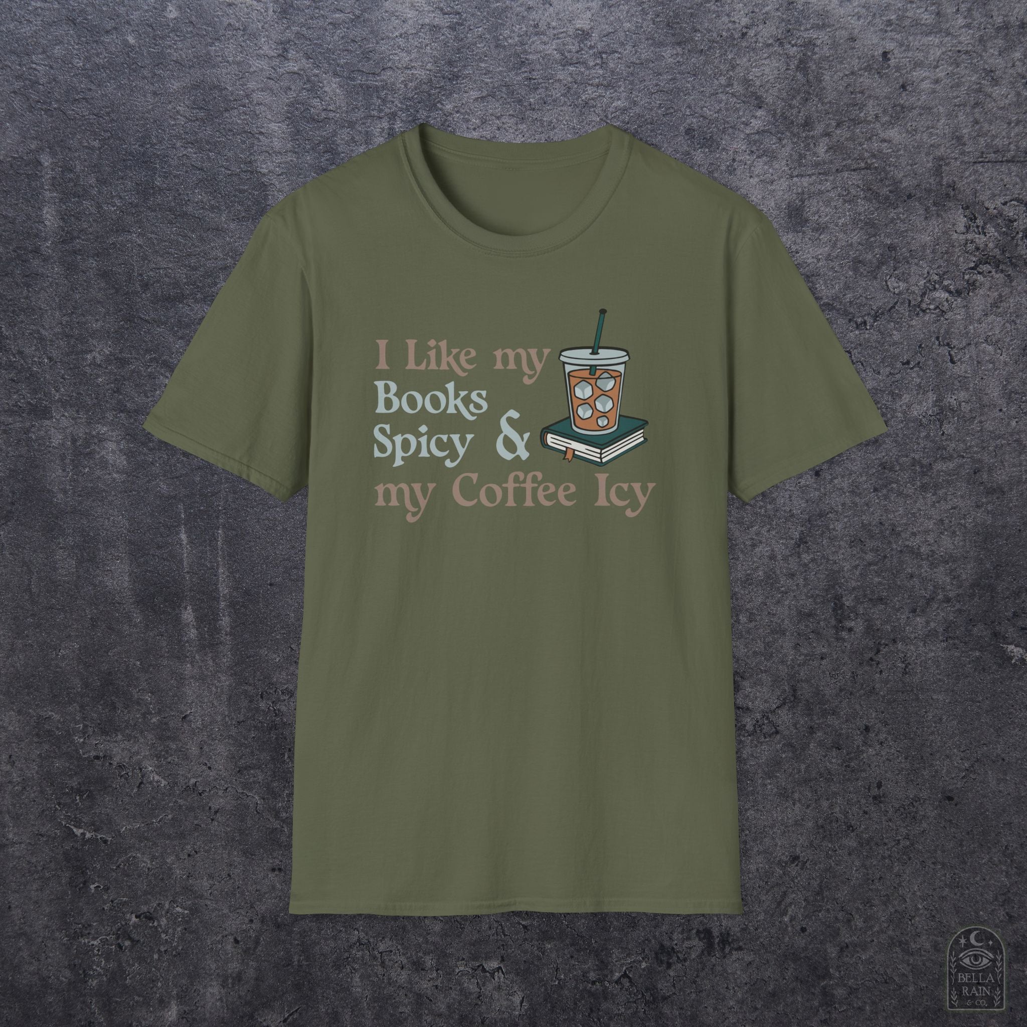 Books Spicy Coffee Icy Unisex Softstyle T-Shirt