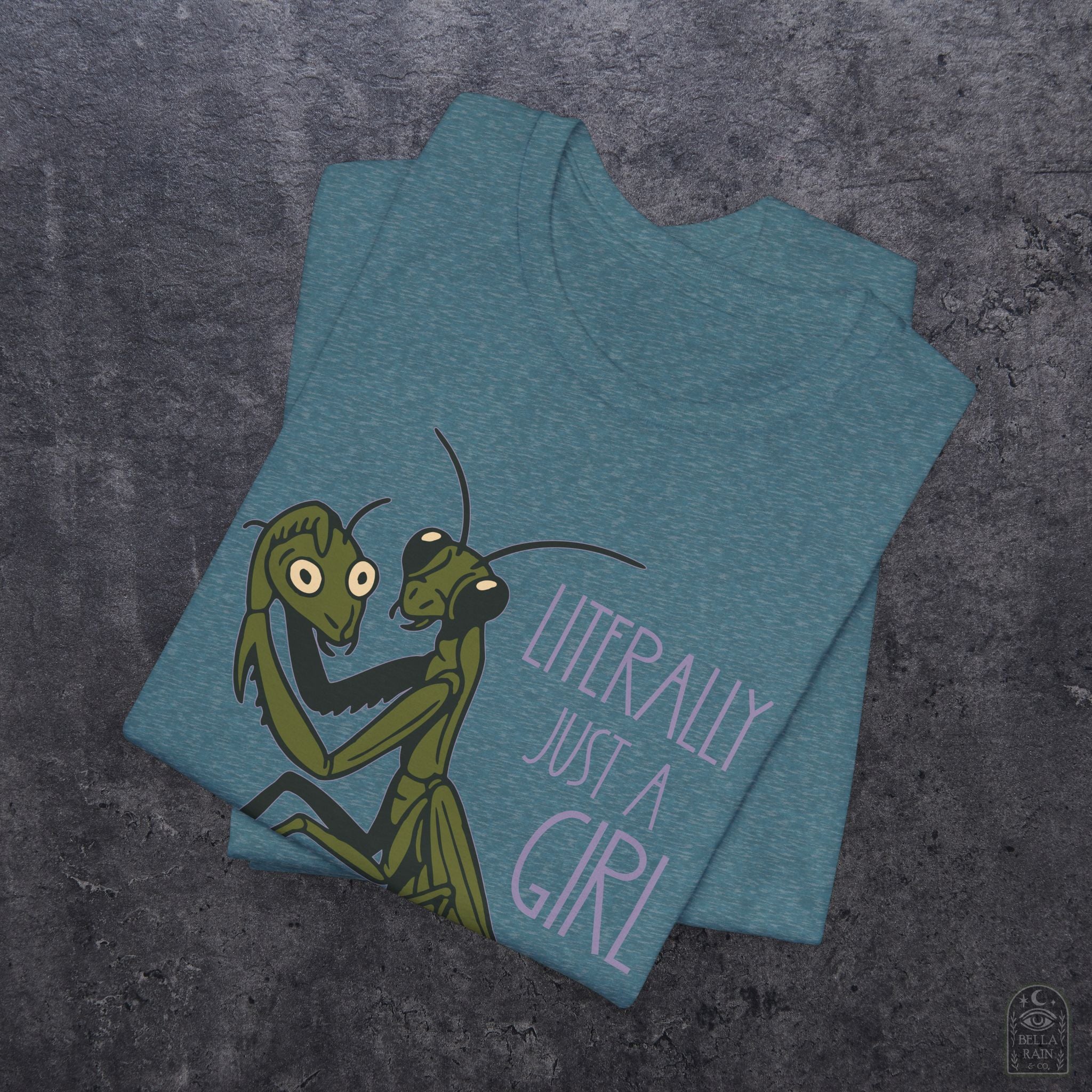 Praying Mantis Just a Girl PREMIUM T-Shirt