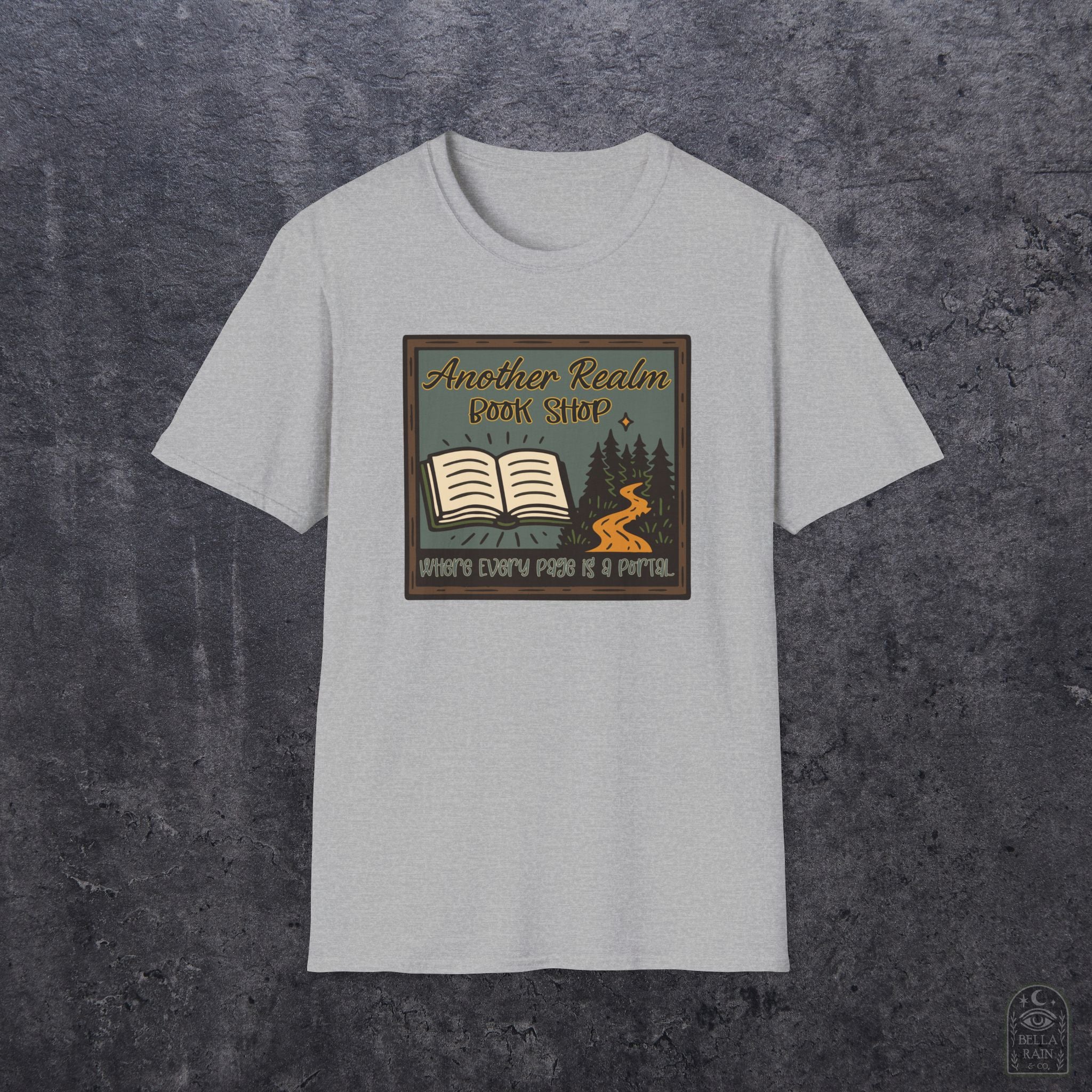 Another Realm Book Shop Unisex Softstyle T-Shirt