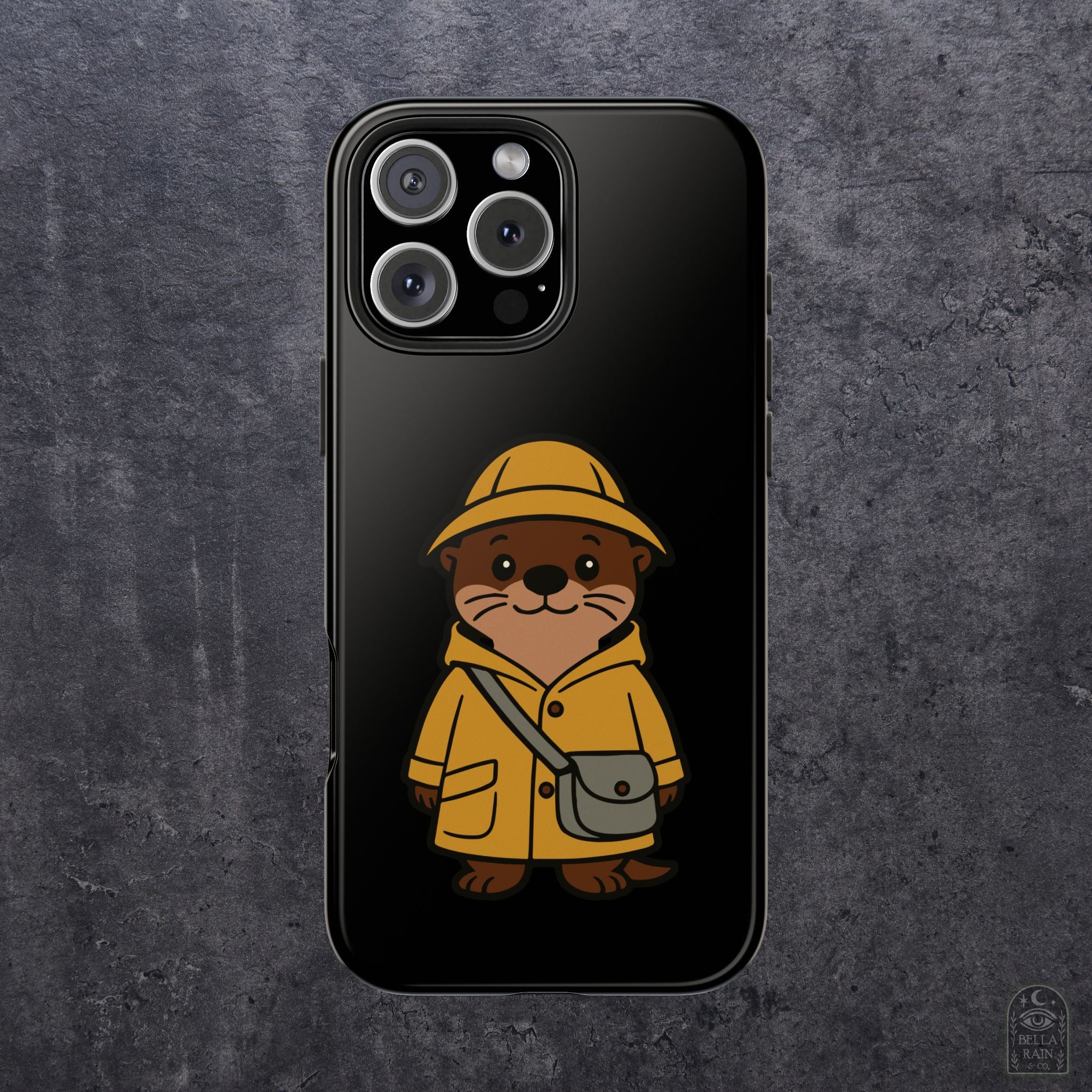 Otter in Raincoat Tough Phone Case